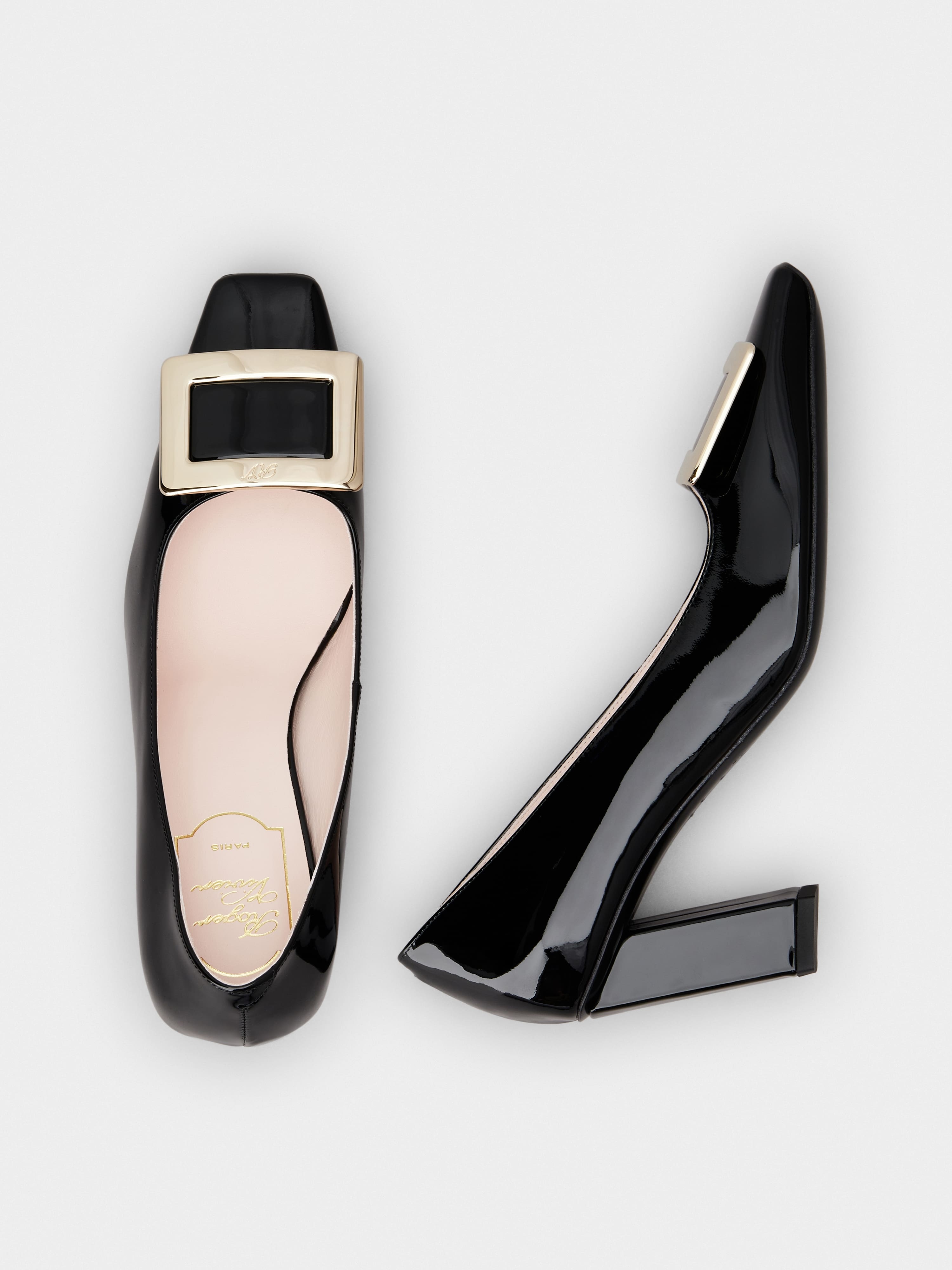 Belle Vivier Metal Buckle Pumps in Patent Leather - 4