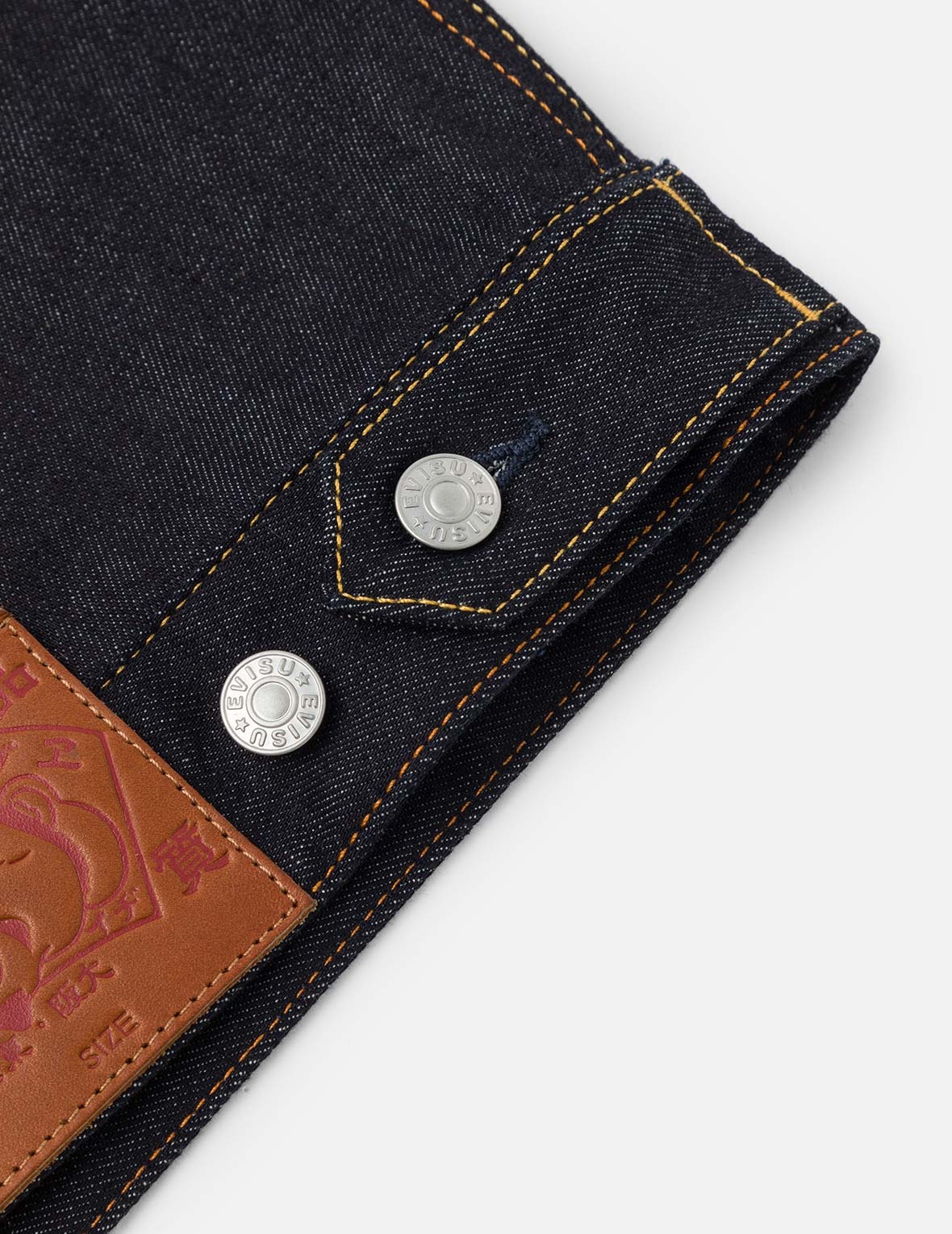Ecru Seagull Print Relax Fit Denim Jacket - 11