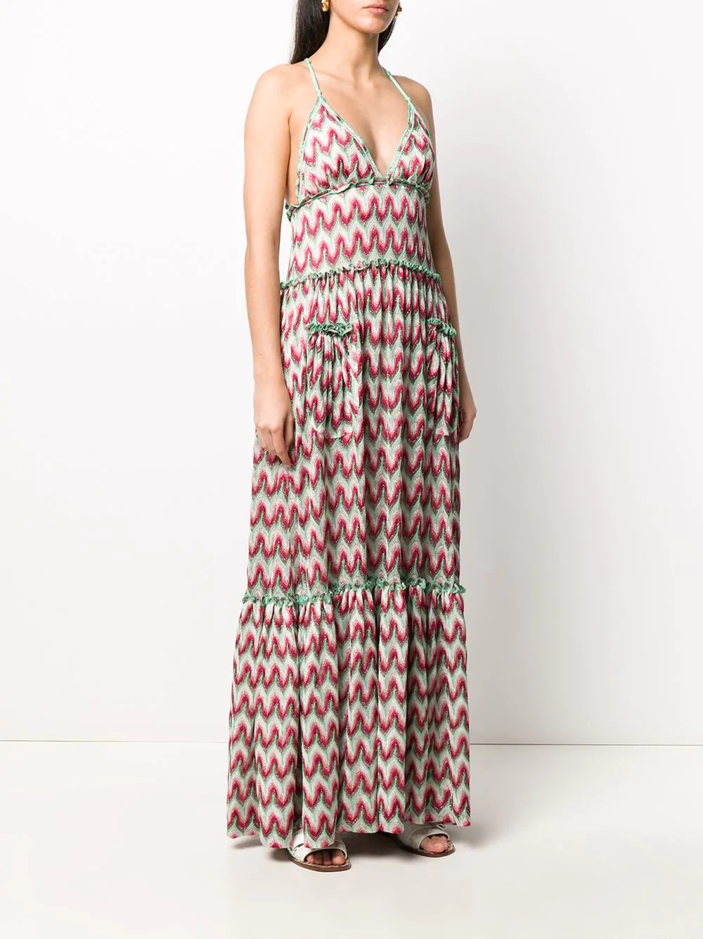 abstract knitted maxi dress - 3