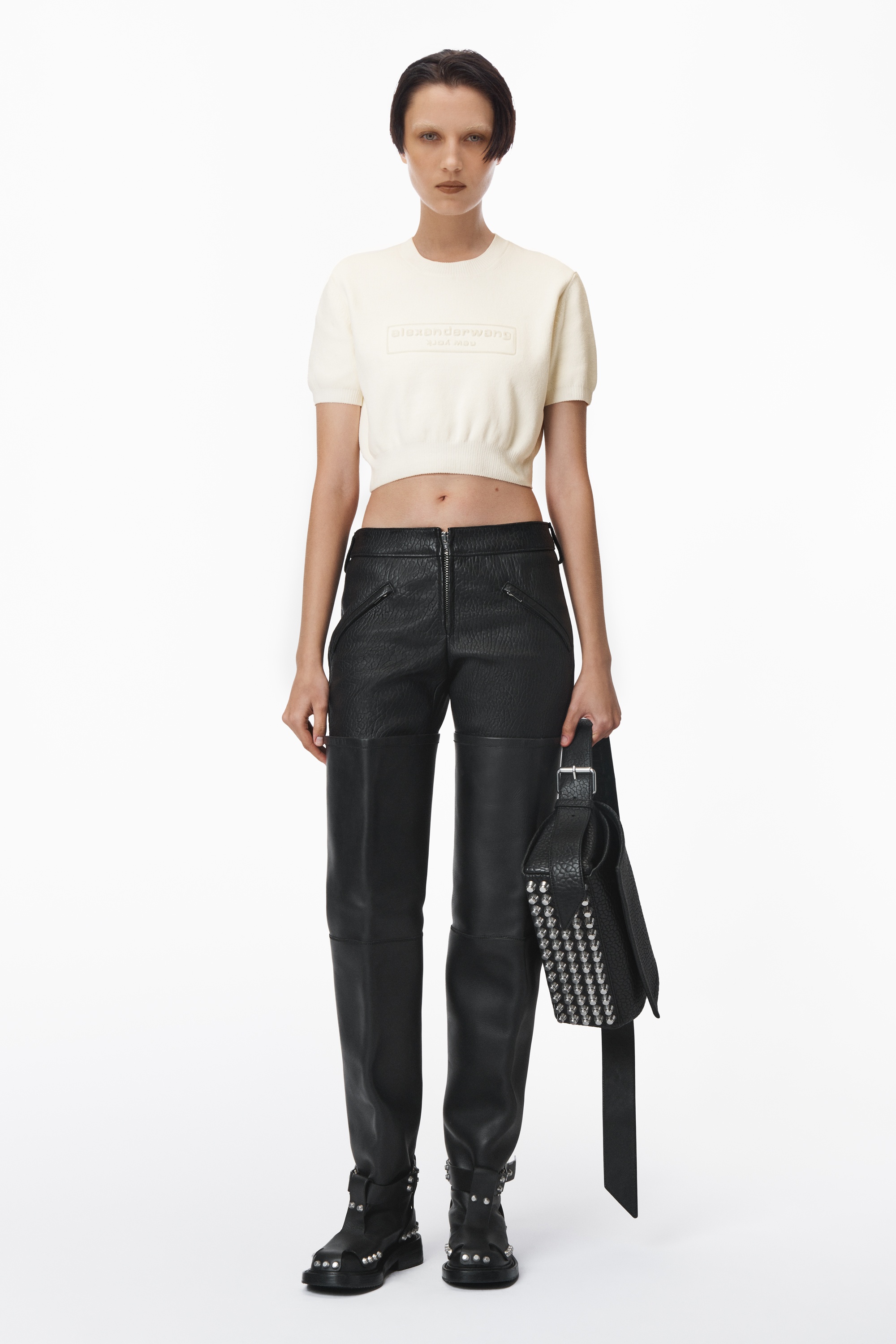 絶対持ちたい【alexanderwang】sweater tee in ribbed chenille Alexander Wang SWEATER TEE IN RIBBED CHENILLE | REVERSIBLE