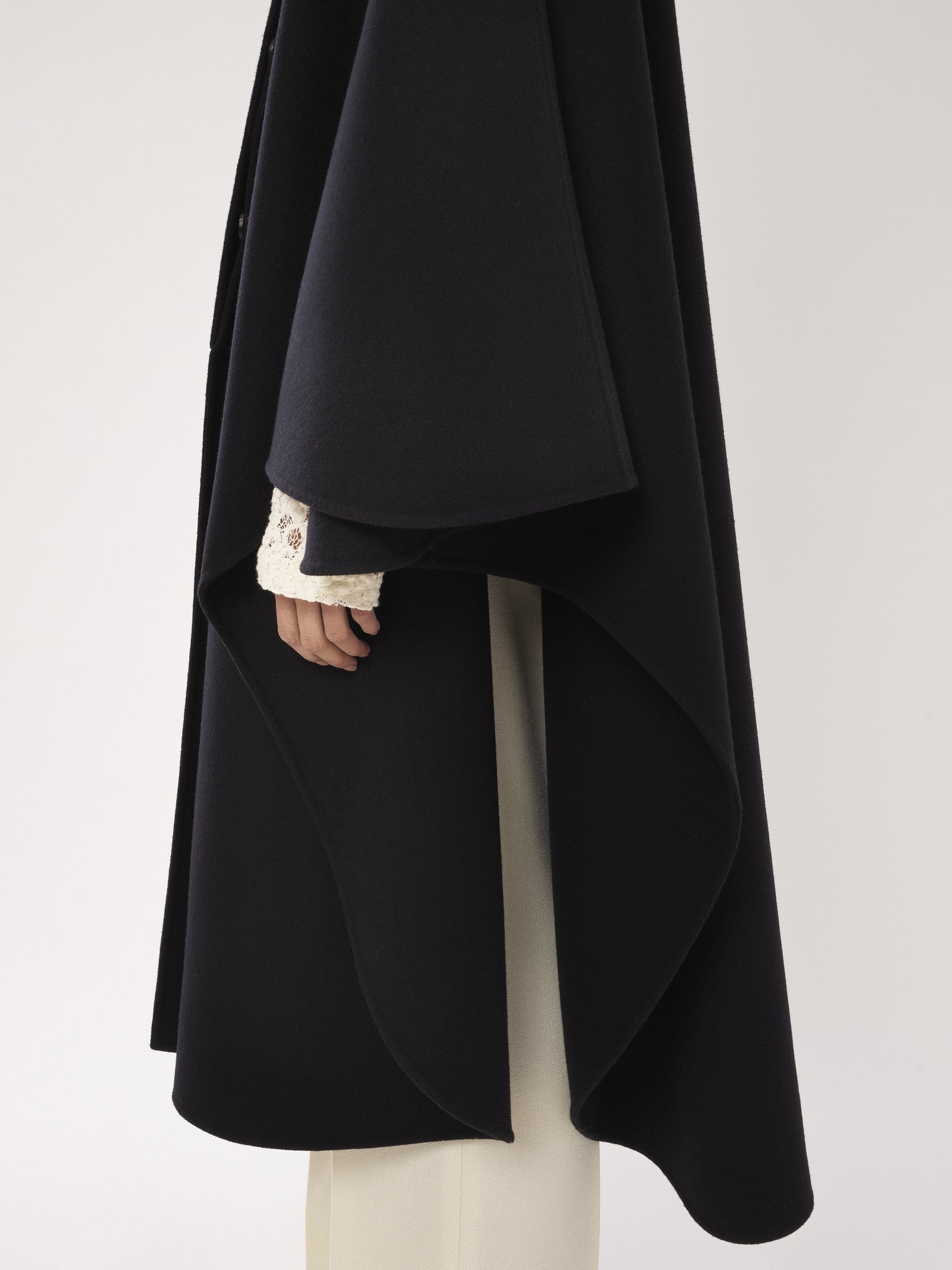 HOODED CAPE COAT - 6