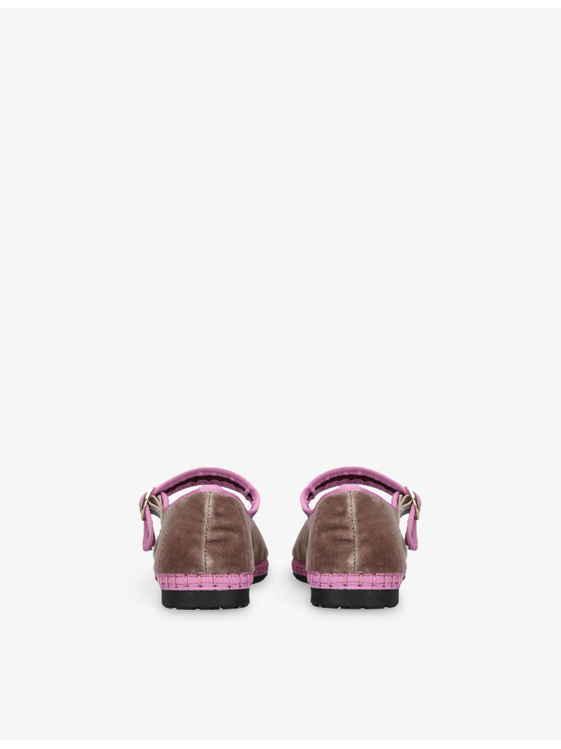 FLABELUS Odiseo Velvet Mary-Jane Flats outlook