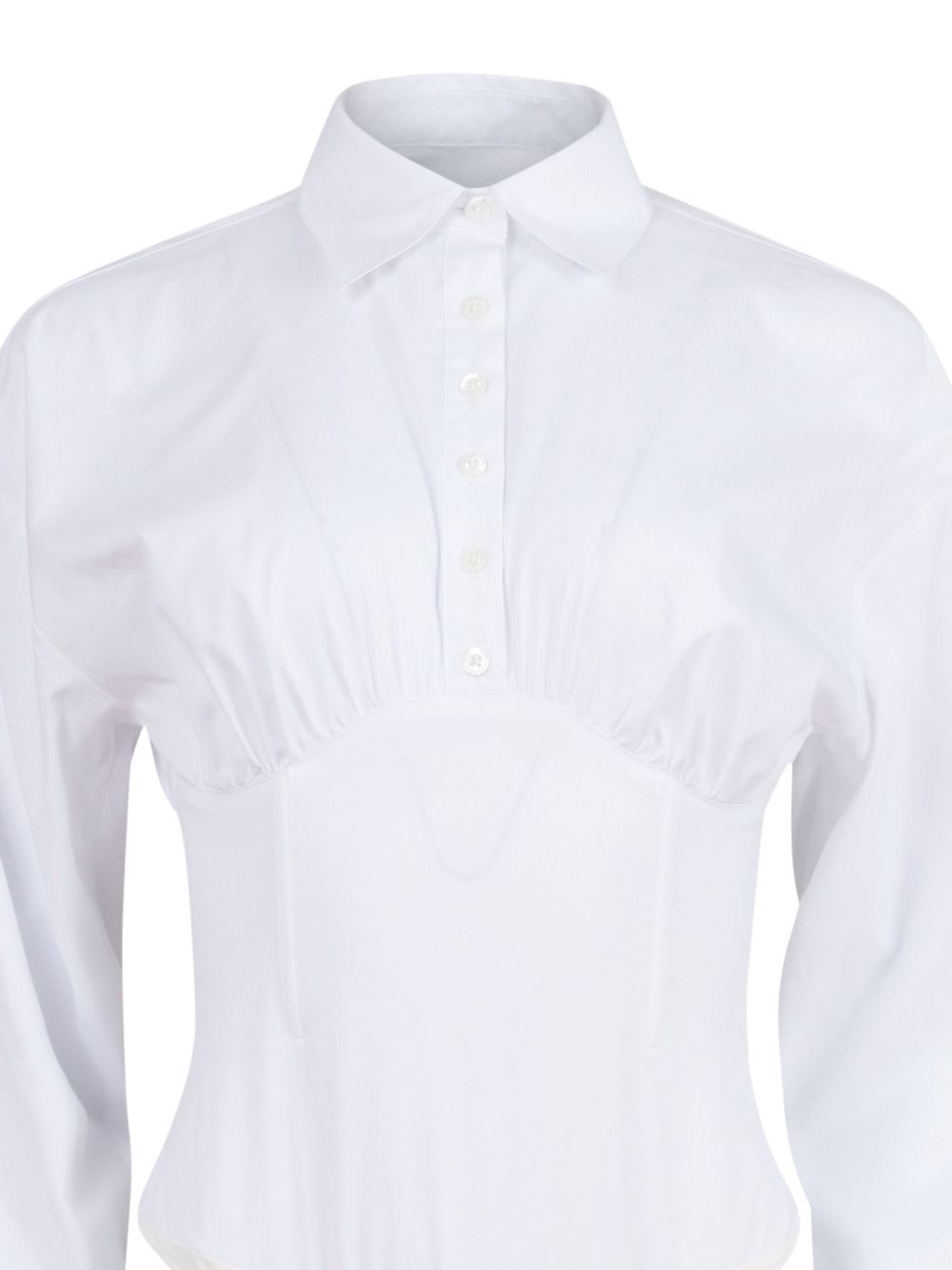 poplin button-down bodysuit - 2