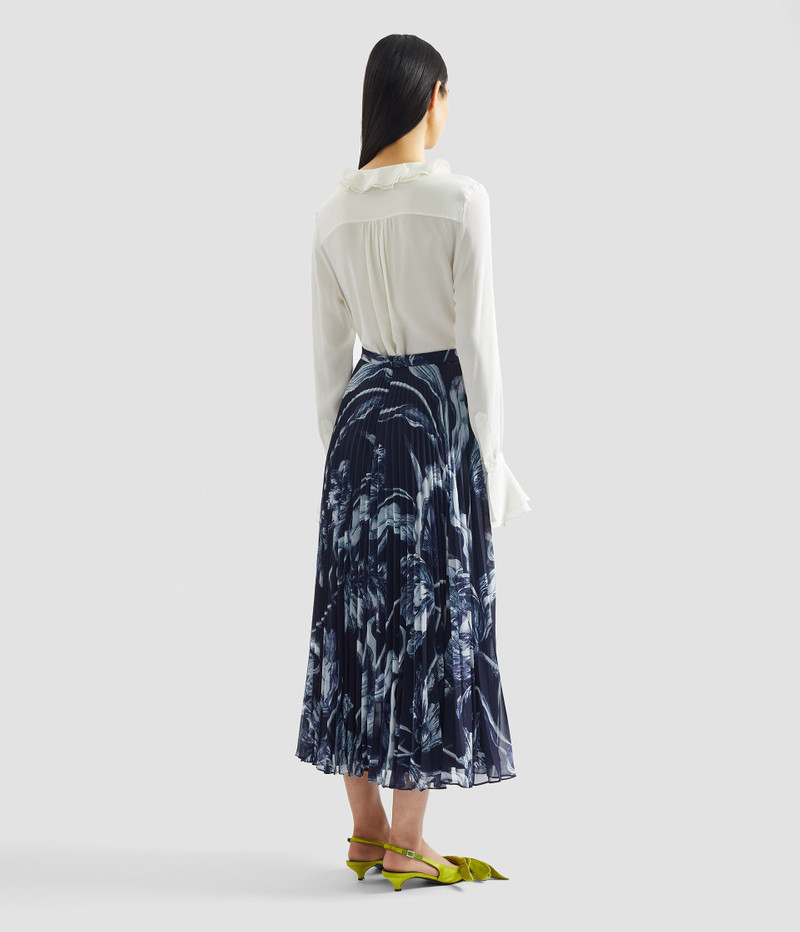 FLORAL PRINT CREPE DE CHINE LONG SLEEVE SHIRT 3