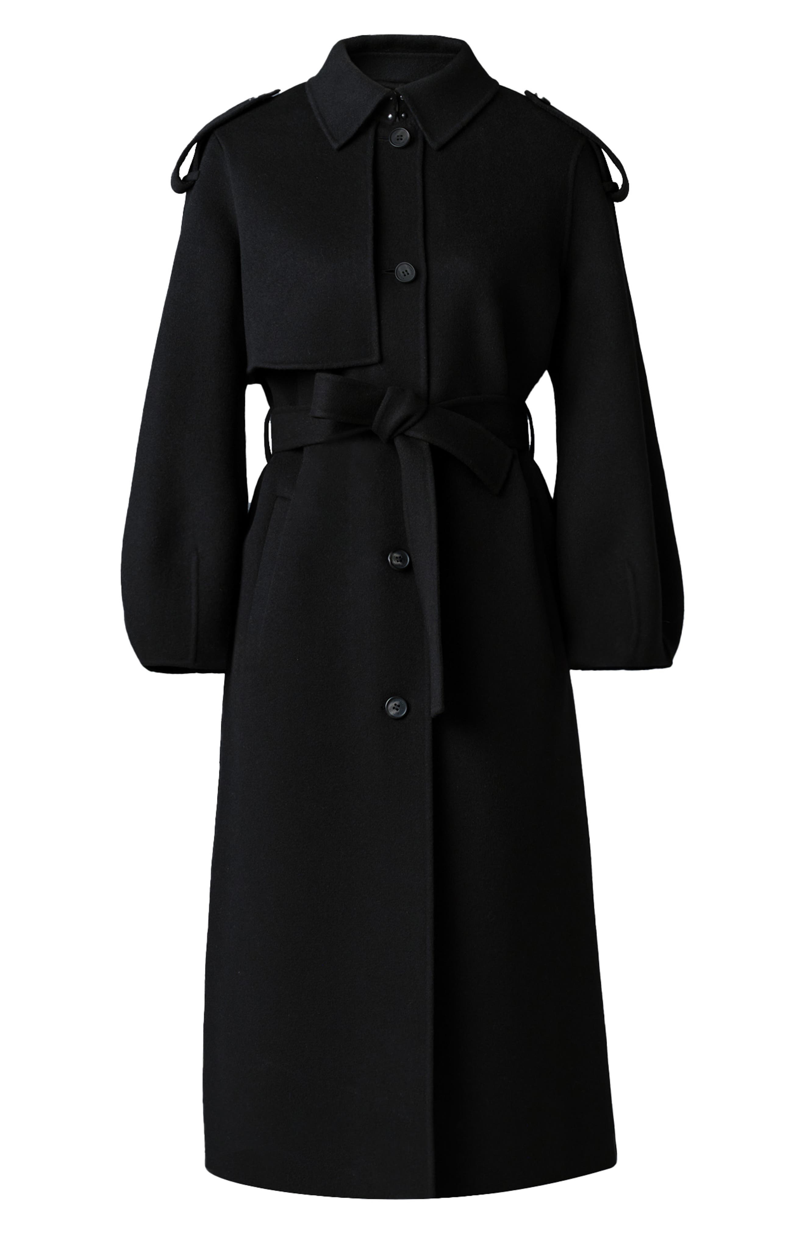 Mackage Ceyla Double Face Wool Coat in Black at Nordstrom - 5