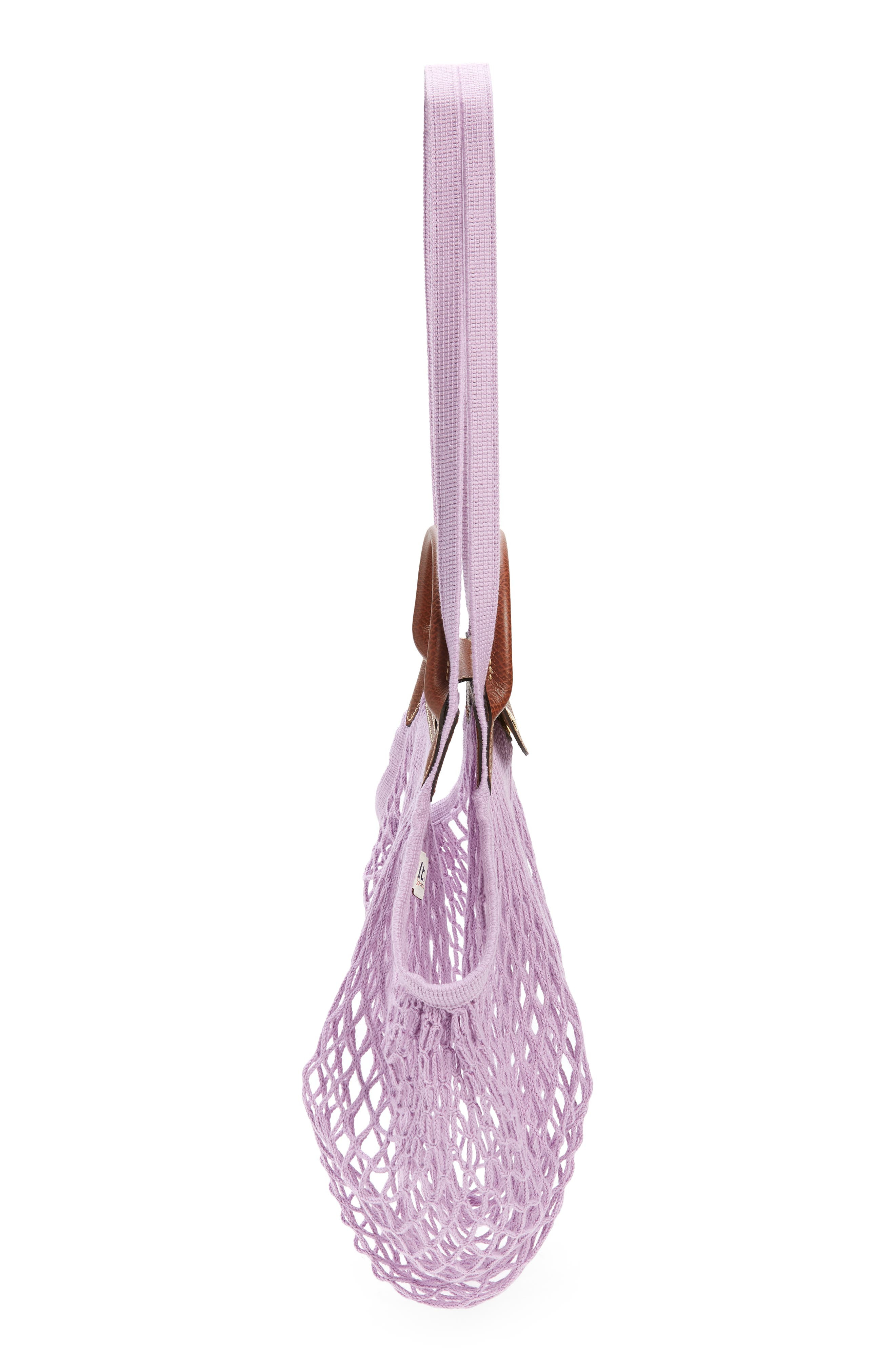Longchamp Le Pliage Filet Knit Shoulder Bag in Lilac at Nordstrom - 5