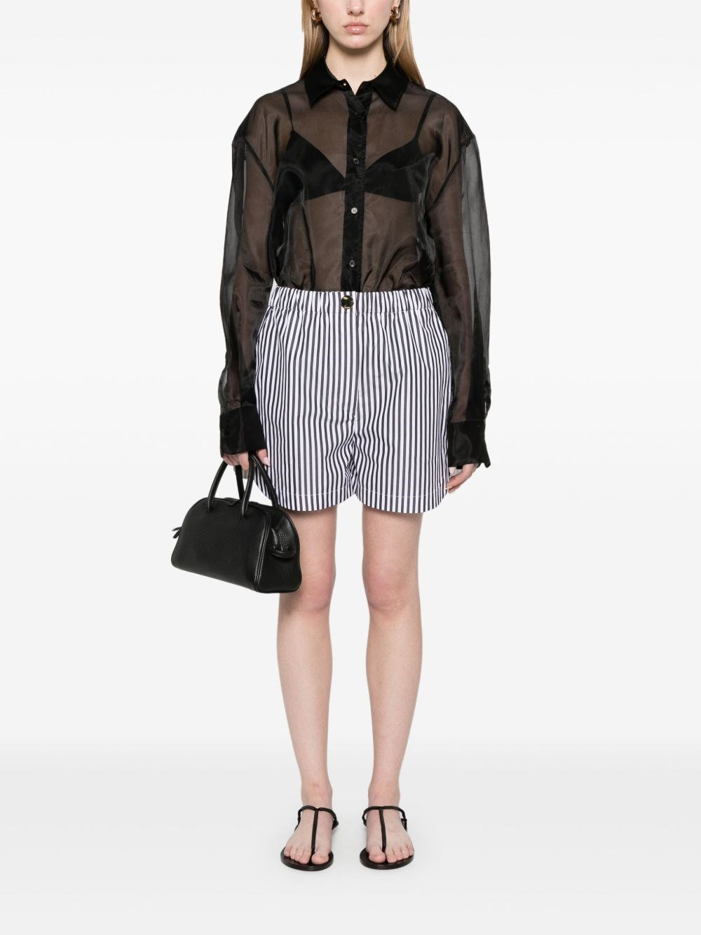 Striped cotton shorts - 3