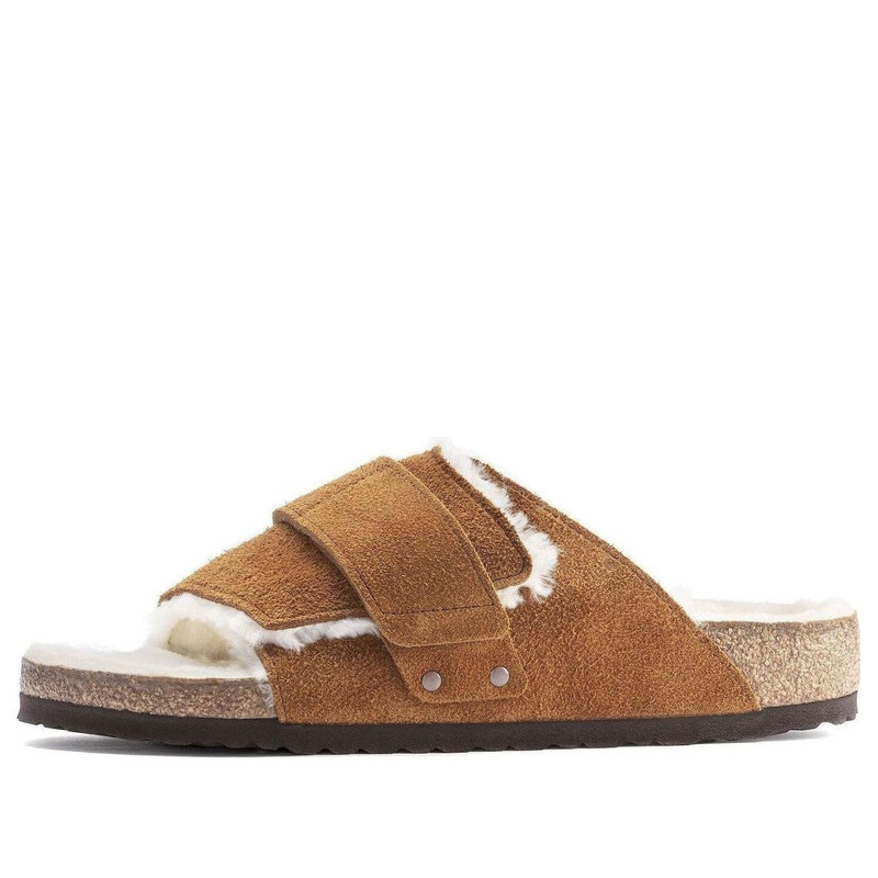 Birkenstock Kyoto Shearling Suede Leather 'Mink' 1023202 1