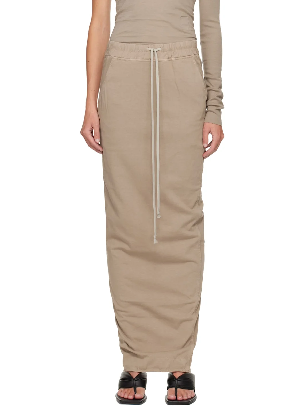 Taupe Concordians Pull On Pillar Maxi Skirt - 1