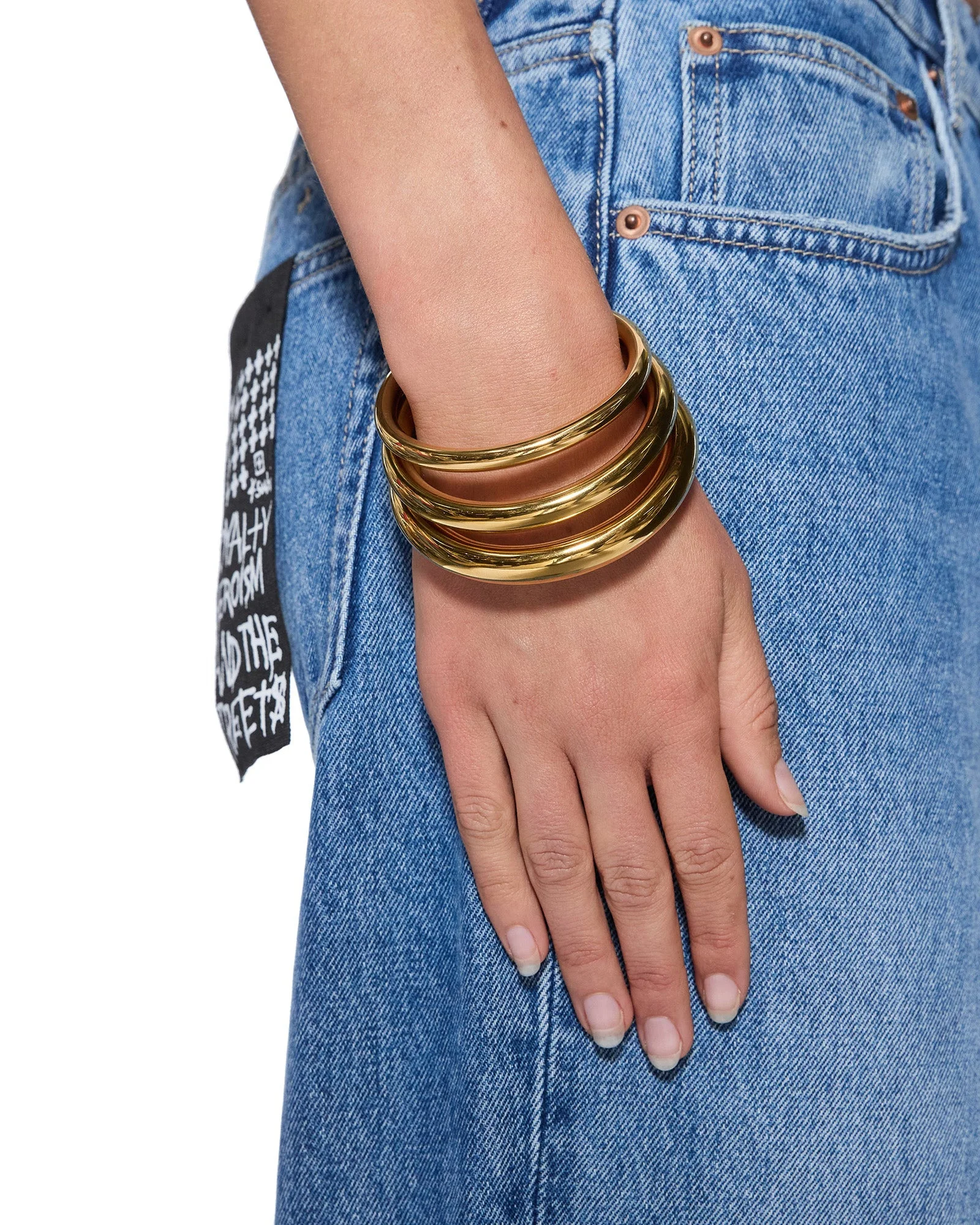 STAKKED BANGLE SET GOLD - 1