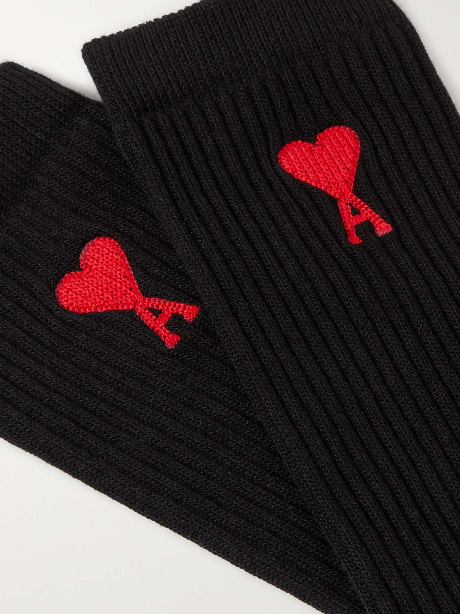 Three-Pack Logo-Jacquard Cotton-Blend Socks - 4