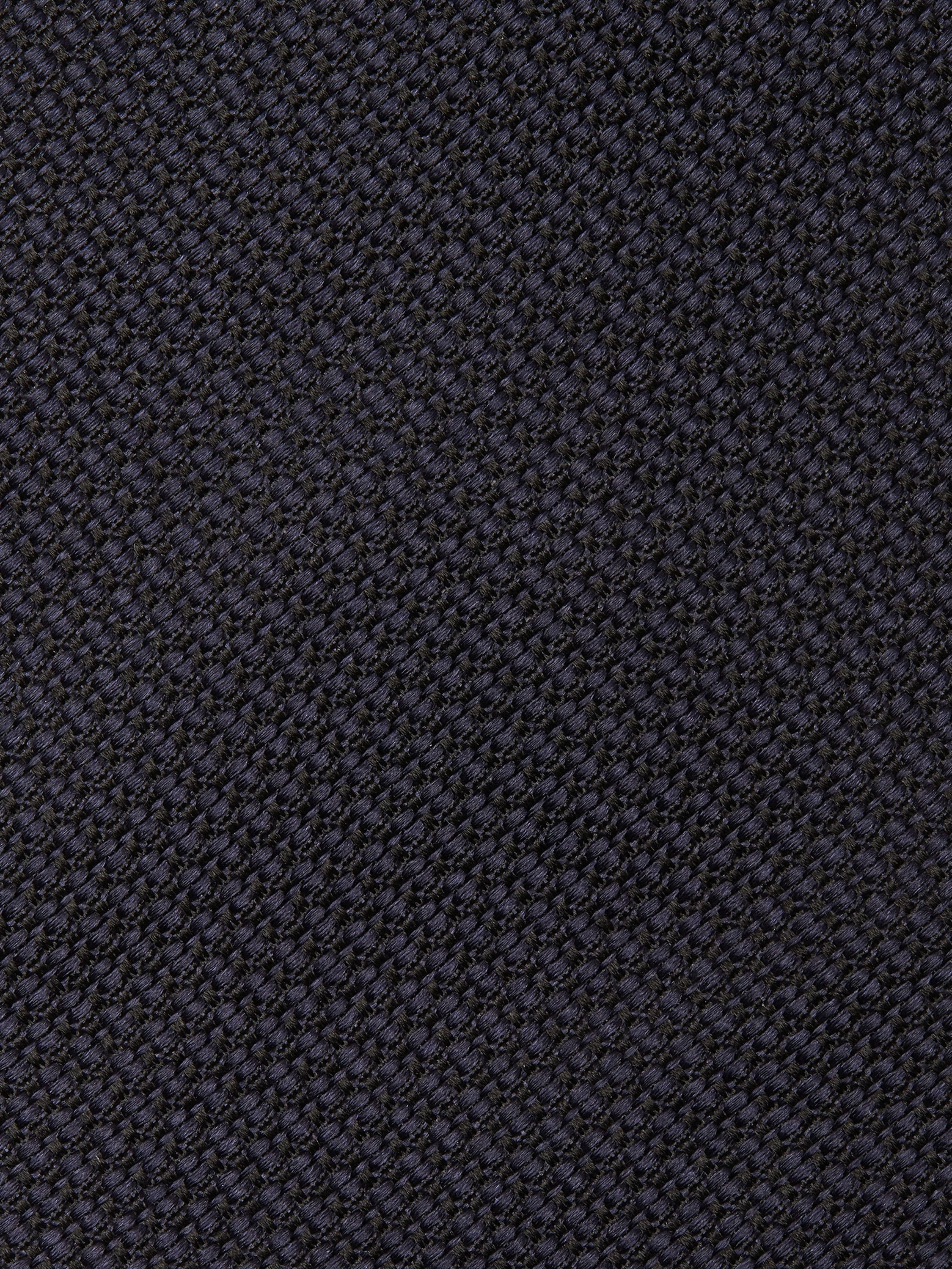 DARK BLUE SILK TIE - 2