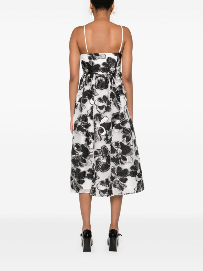 Anemone-jacquard voluminous midi dress 4