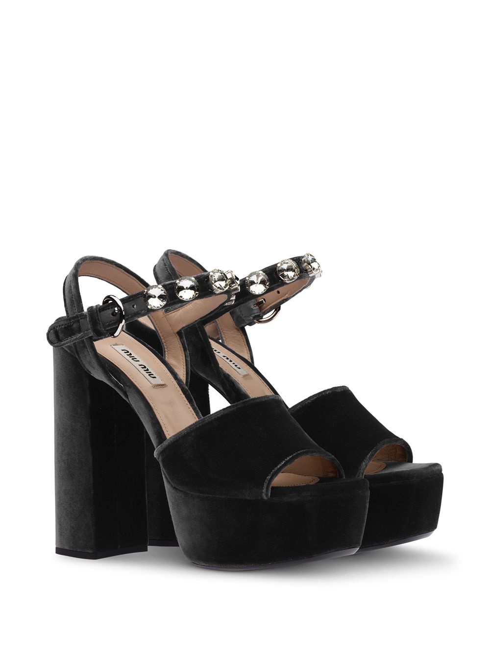 crystal-embellished 130mm sandals - 2