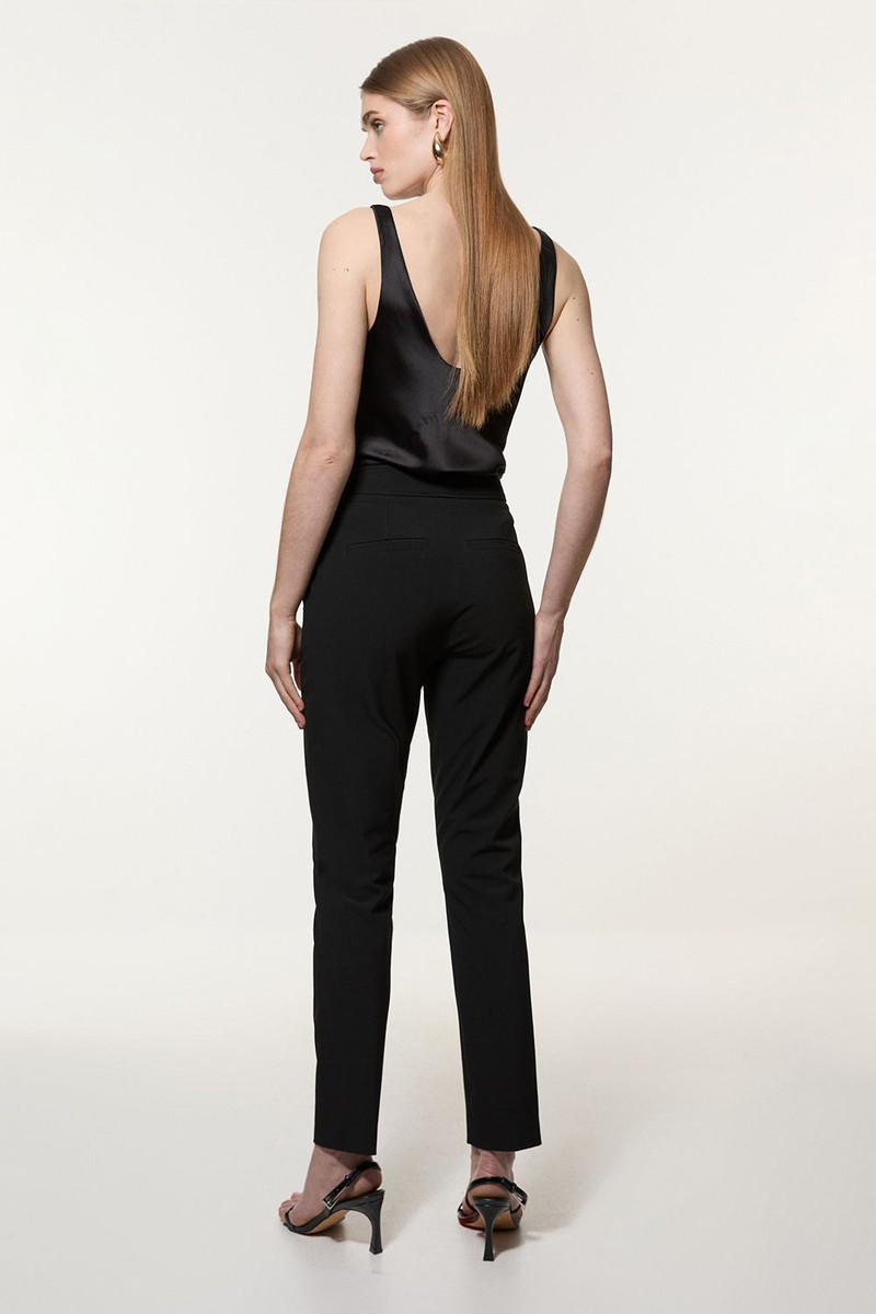 Tall Compact Stretch Stab Stitch Tailored Straight Leg Trouser 5