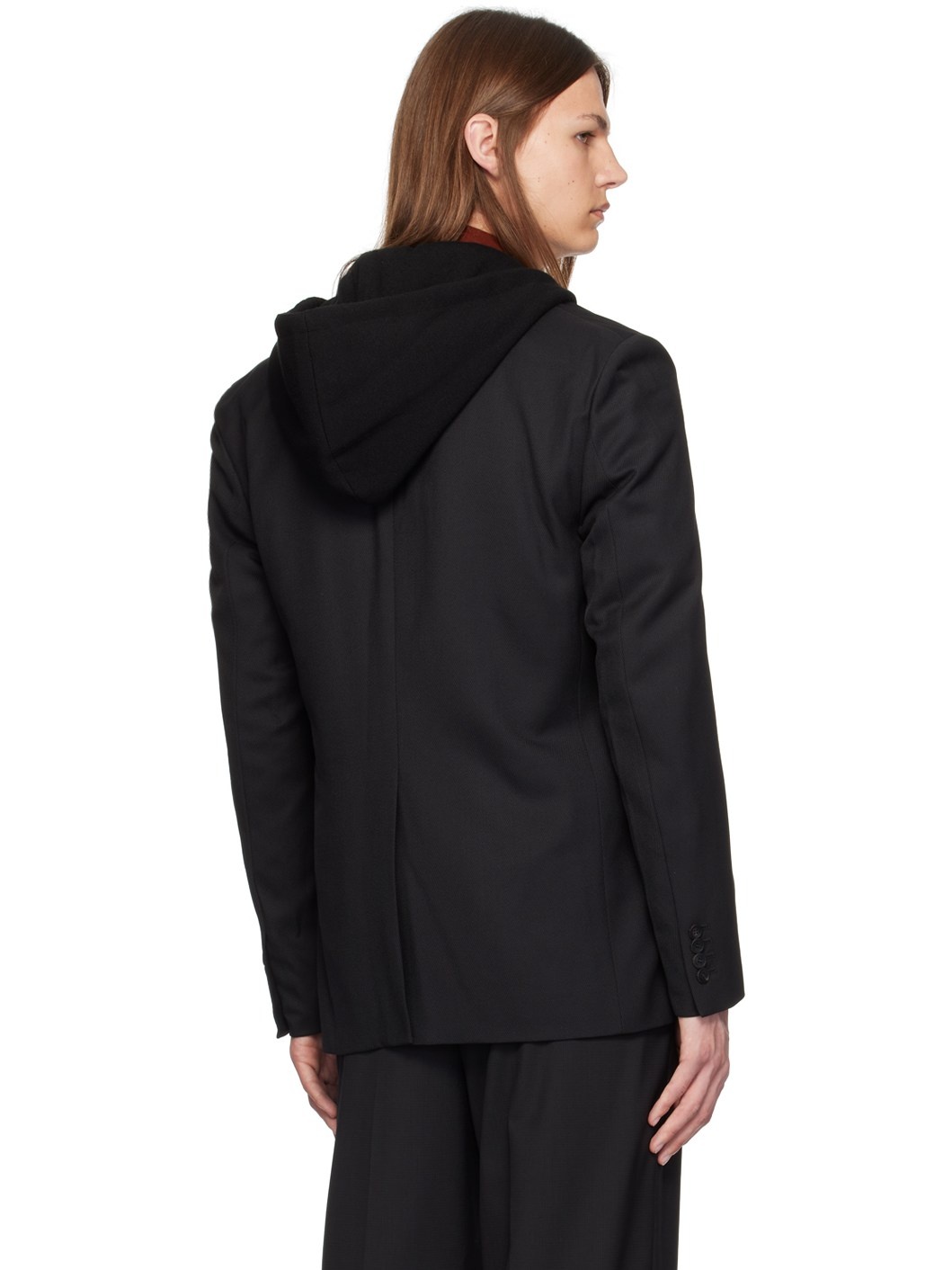 Black Twill Blazer - 3