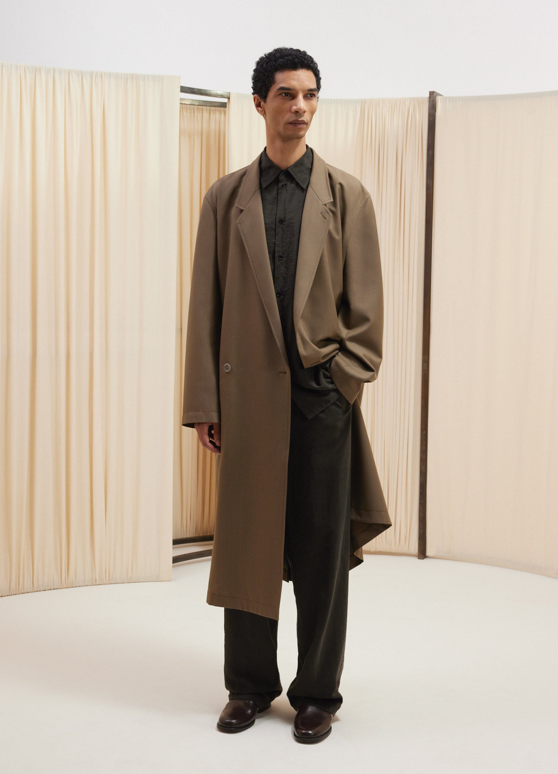 Lemaire ASYMMETRIC COAT | REVERSIBLE