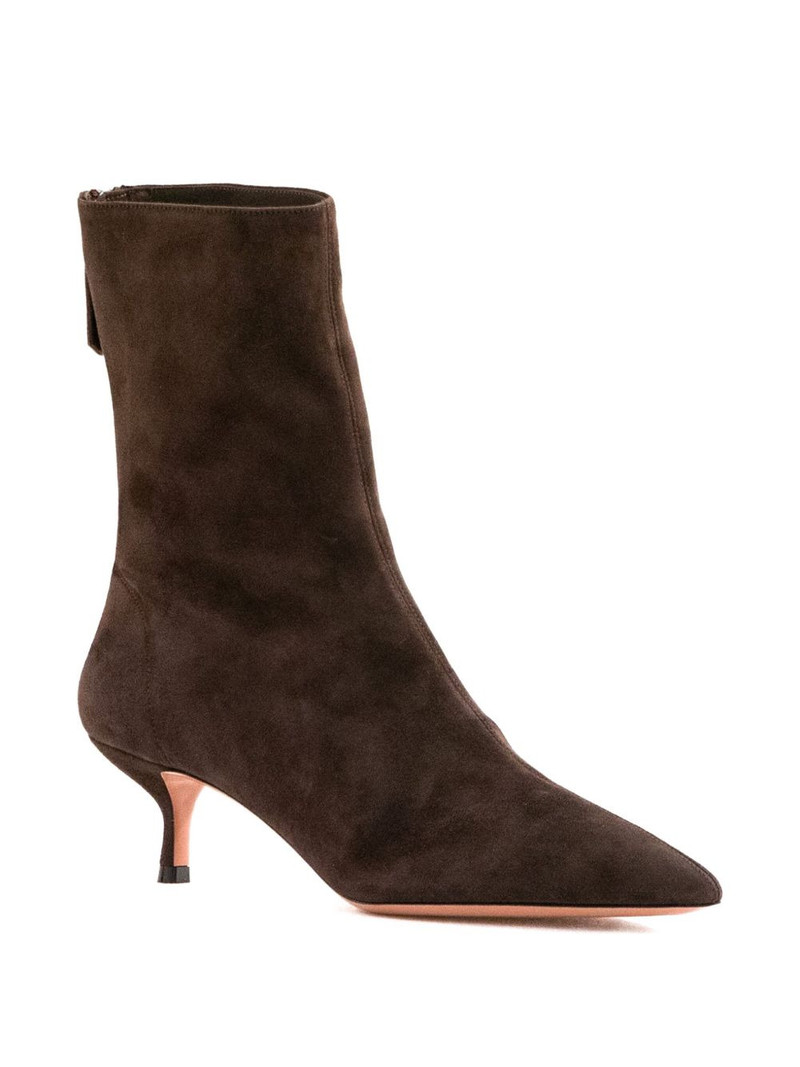 AQUAZZURA suede pointed-toe ankle boots outlook