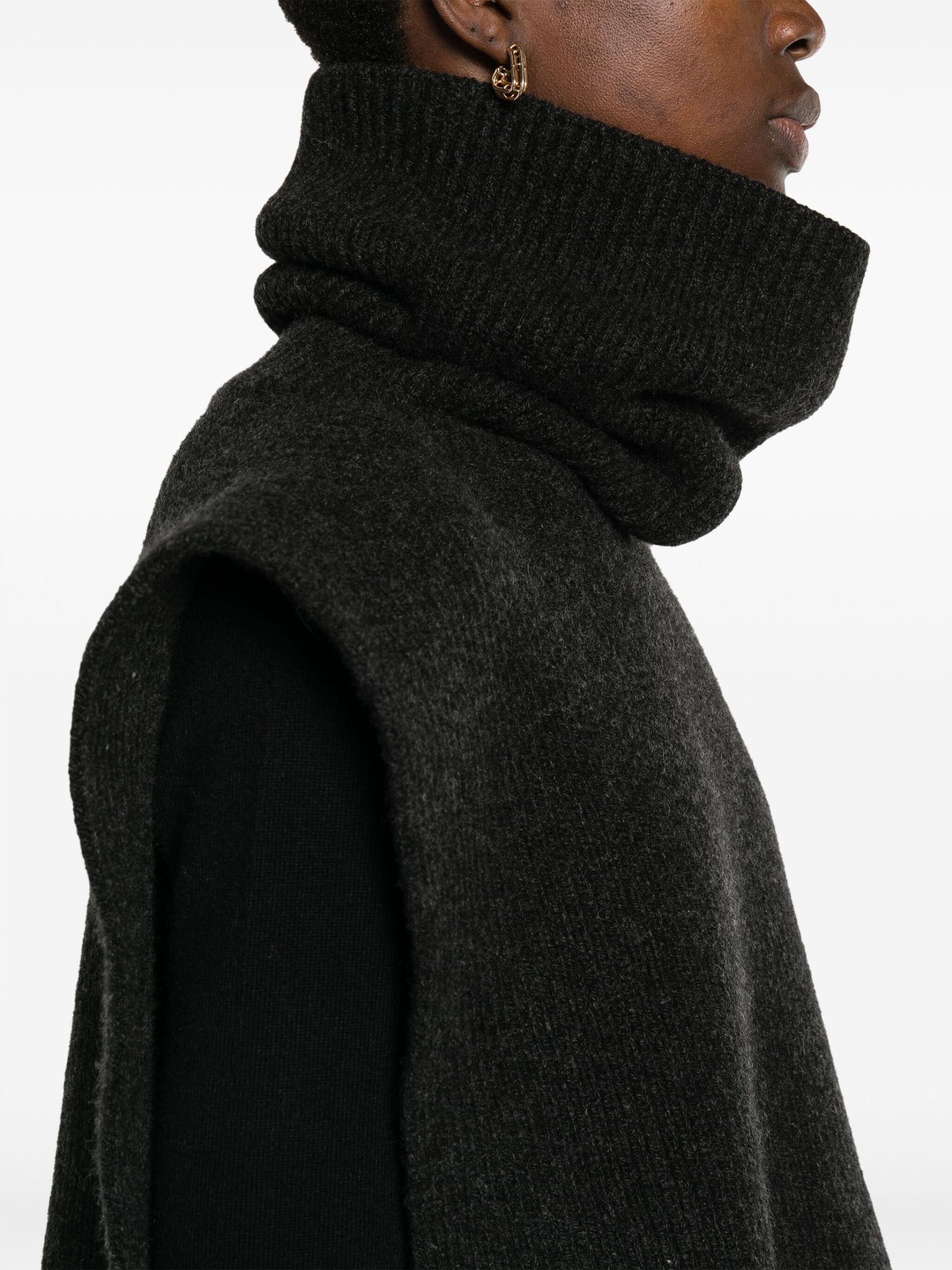 Grey Emmit Ribbed Cashmere Top - 5