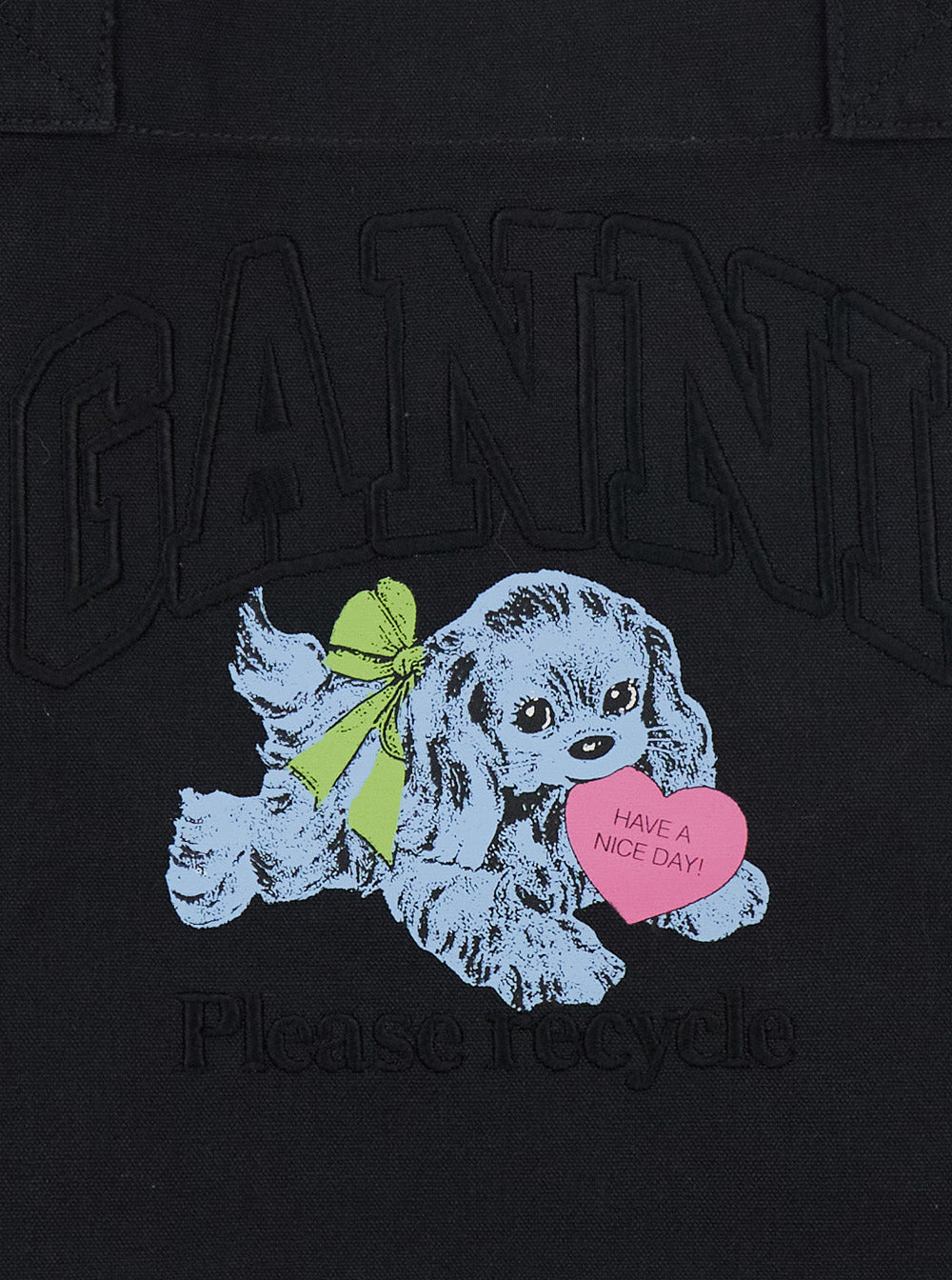 Ganni Women Large Easy Shopper Pocket Dog Print - 5