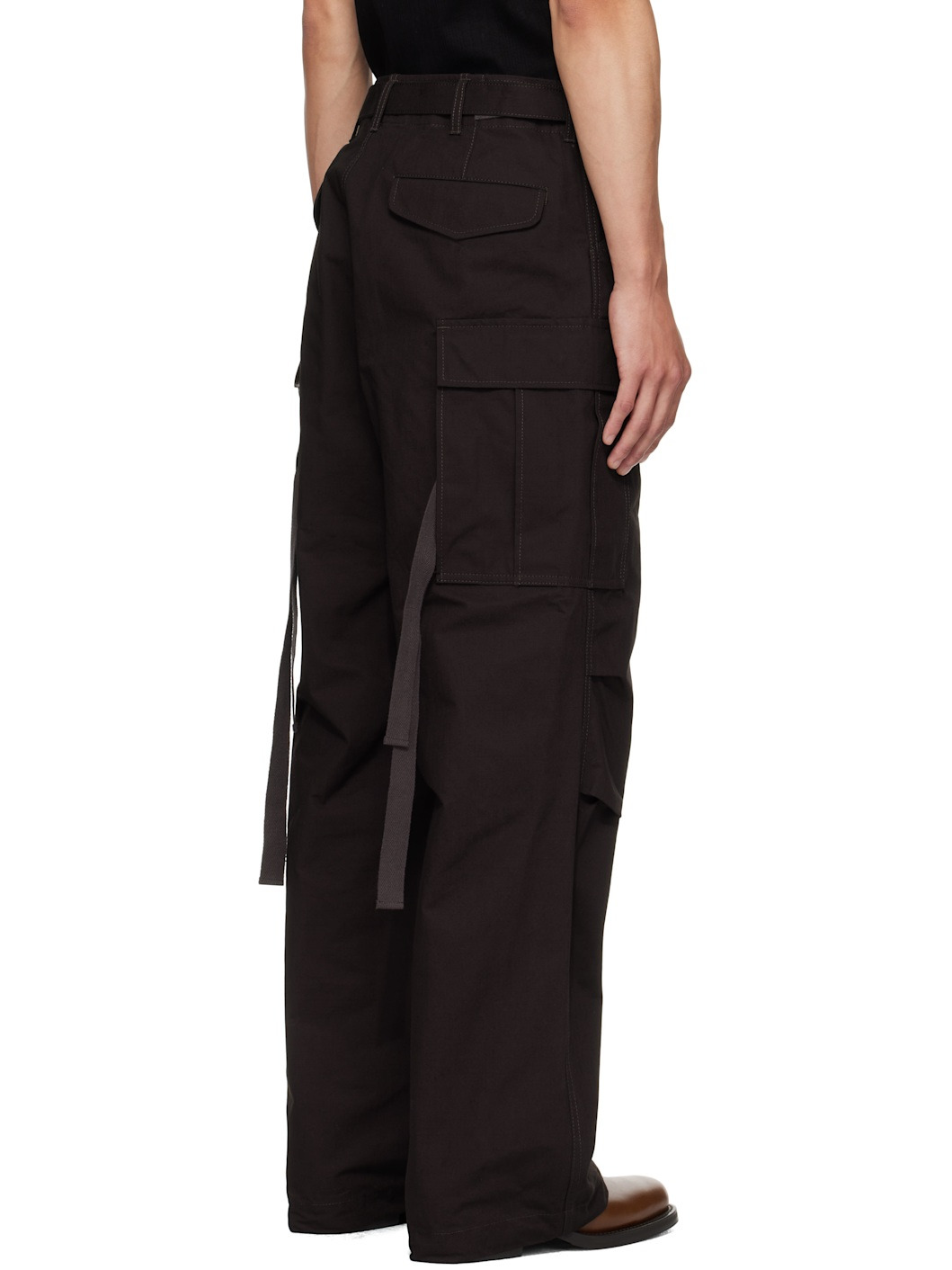 Brown Rip Stop Cargo Pants - 3