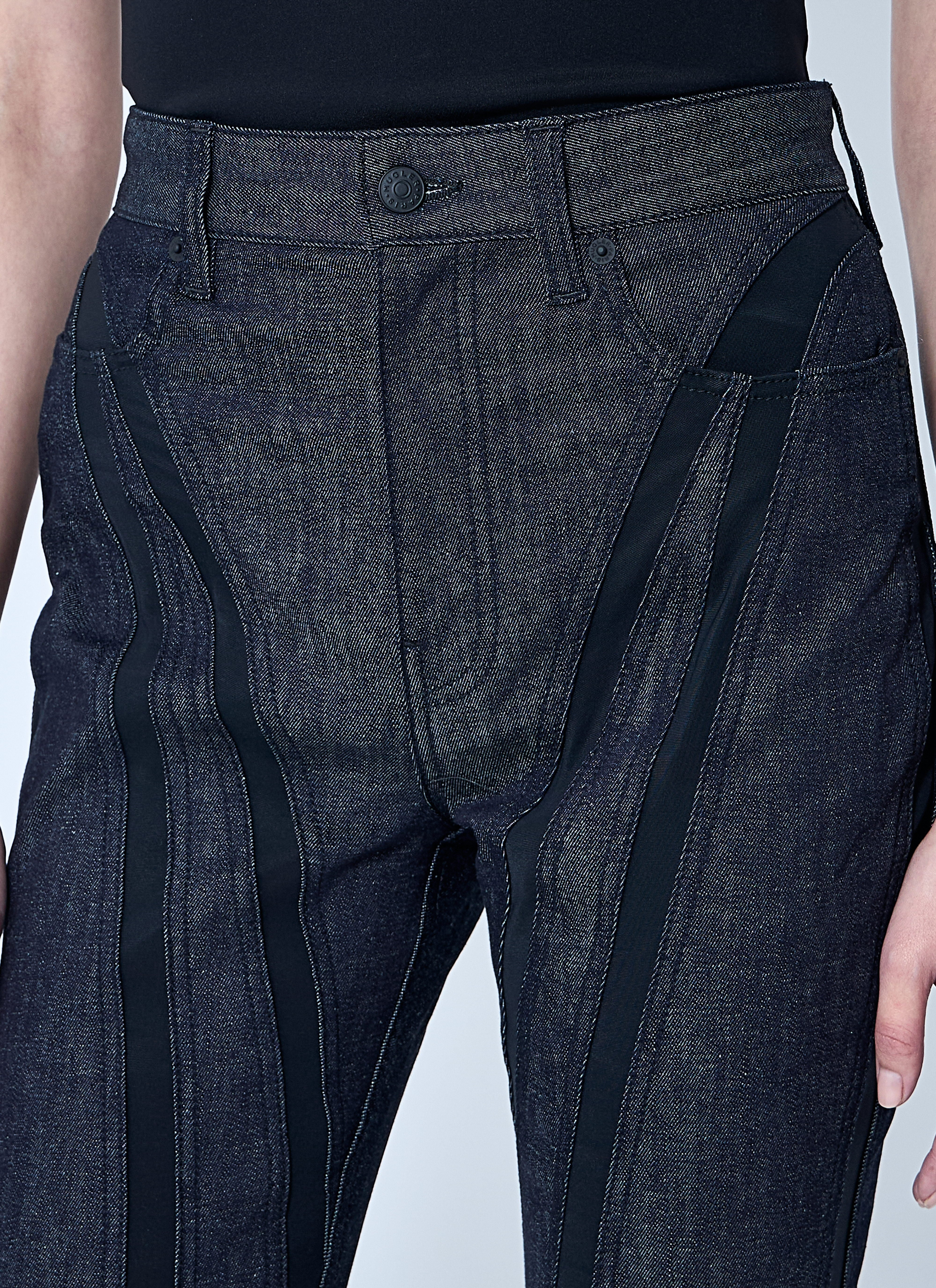 Mugler Women Capri Denim Cropped Pants - 5