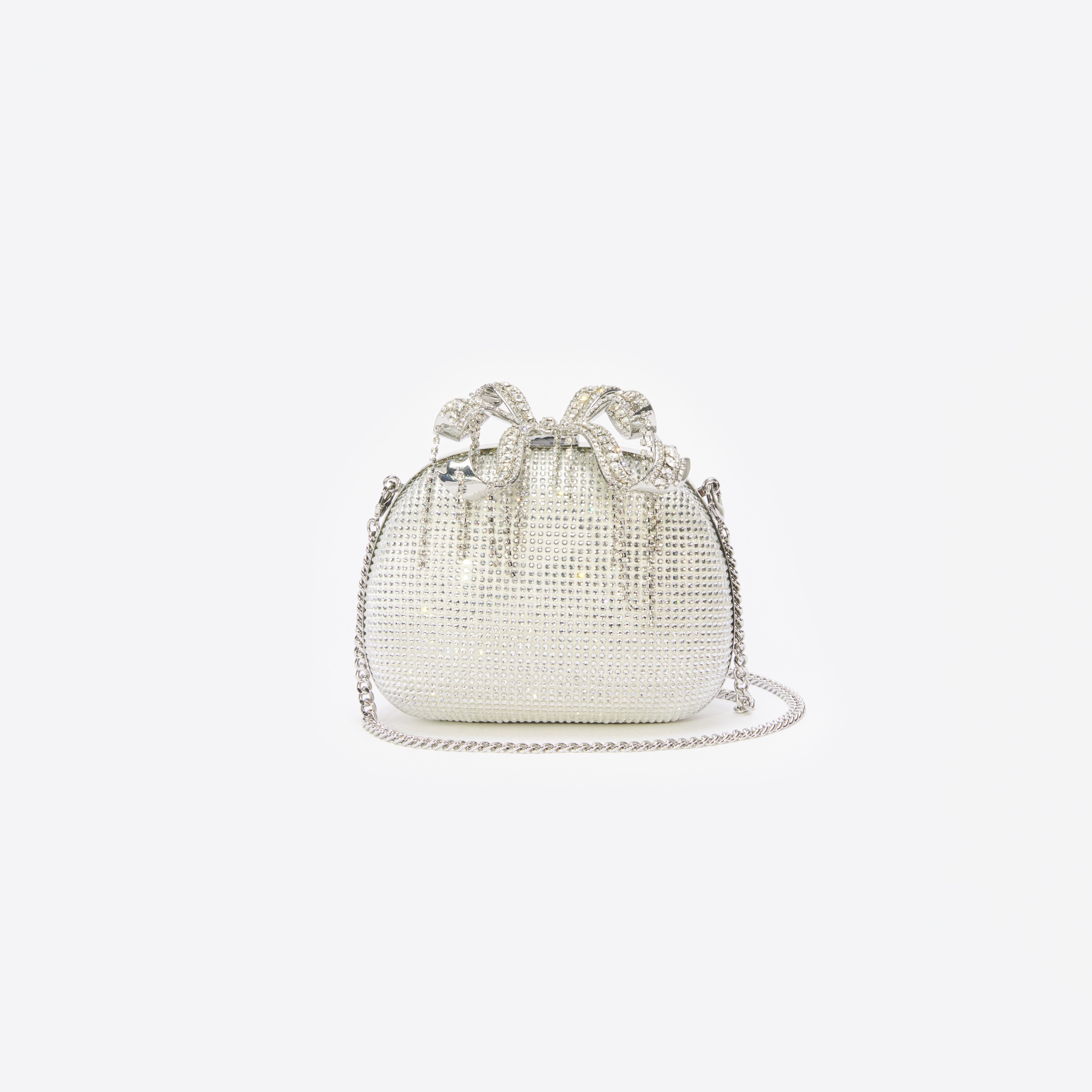 Champagne Rhinestone Clutch Bag - 4