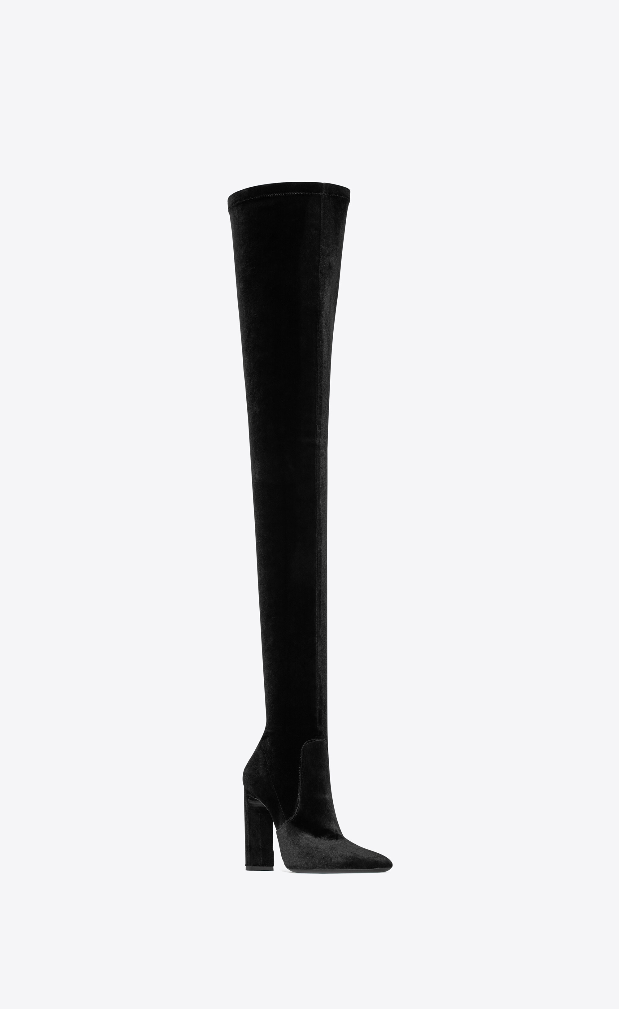 auteuil over-the-knee boots in stretch velvet - 5
