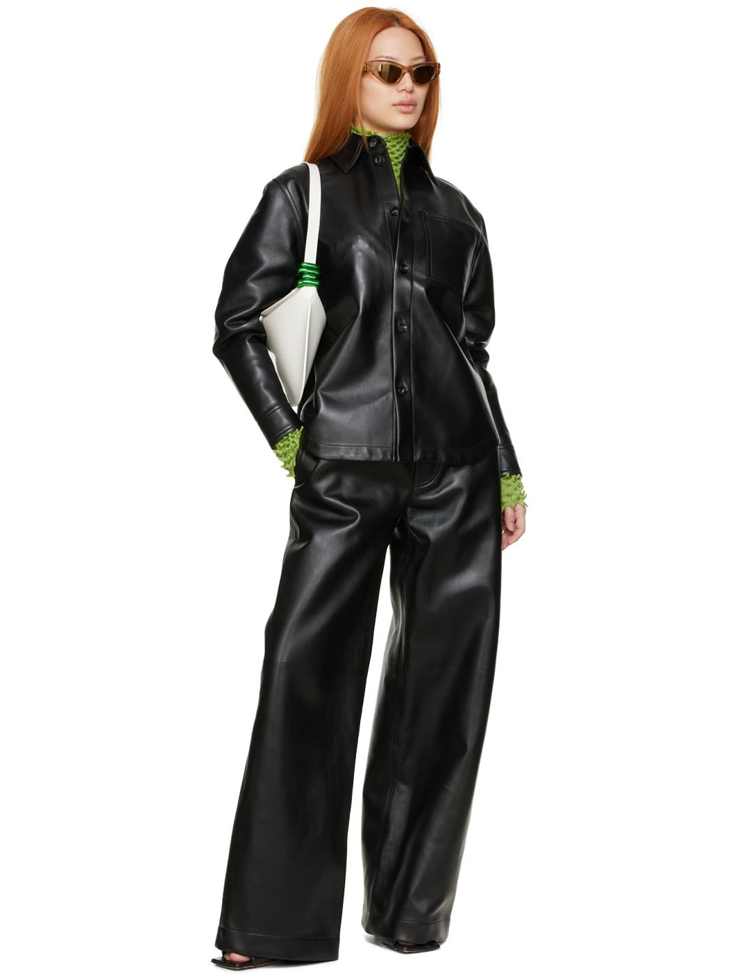 Black Leather Shirt - 4