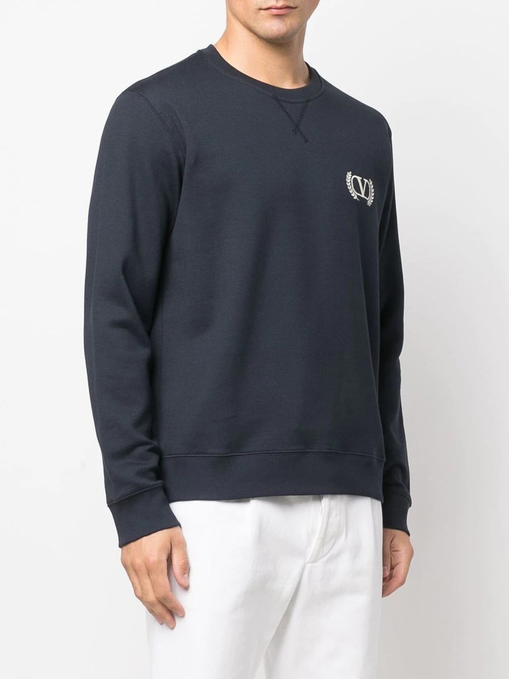 logo-embroidered sweatshirt - 3