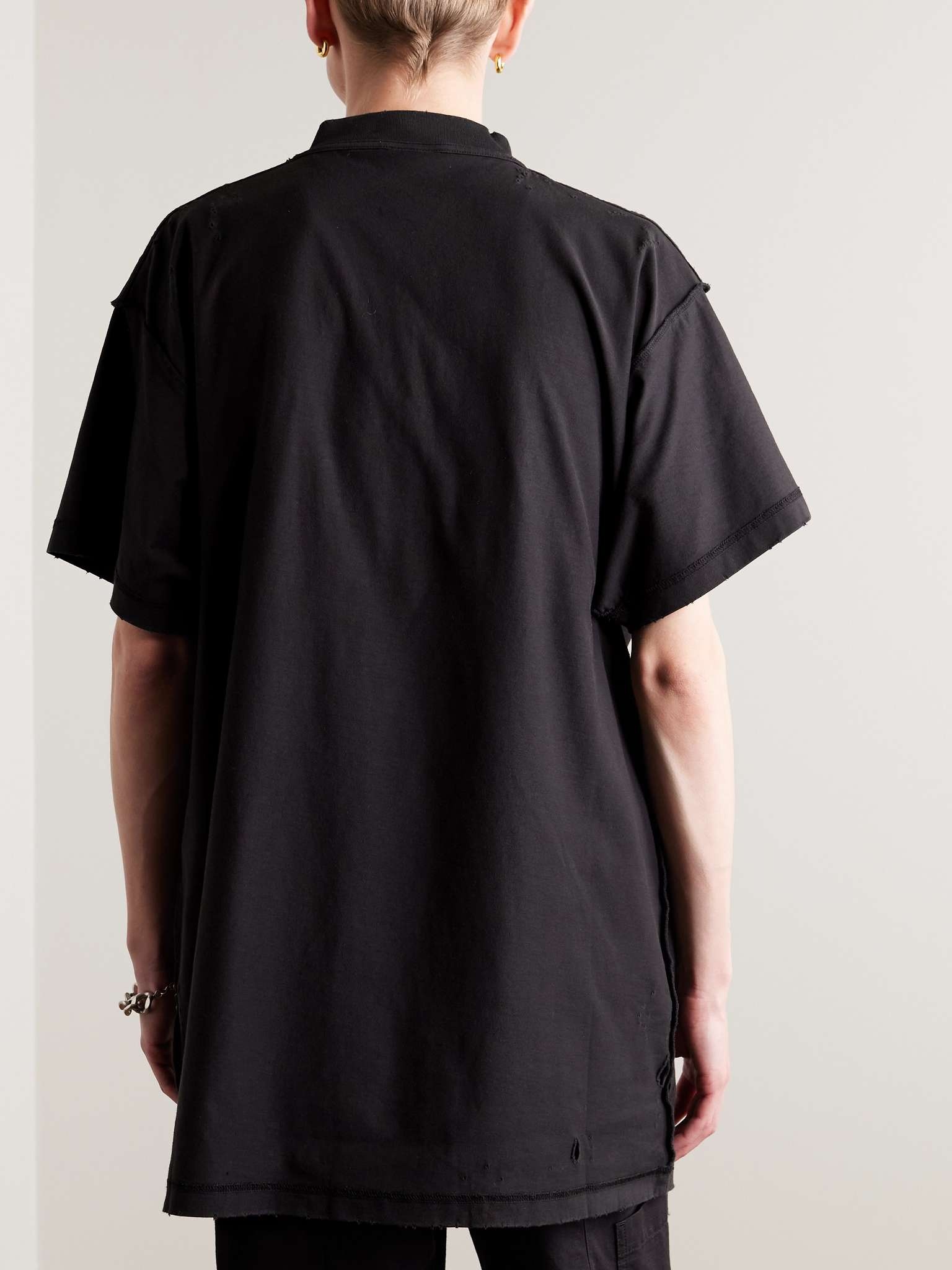 BALENCIAGA Antwerpen Inside Out Oversized Distressed Printed