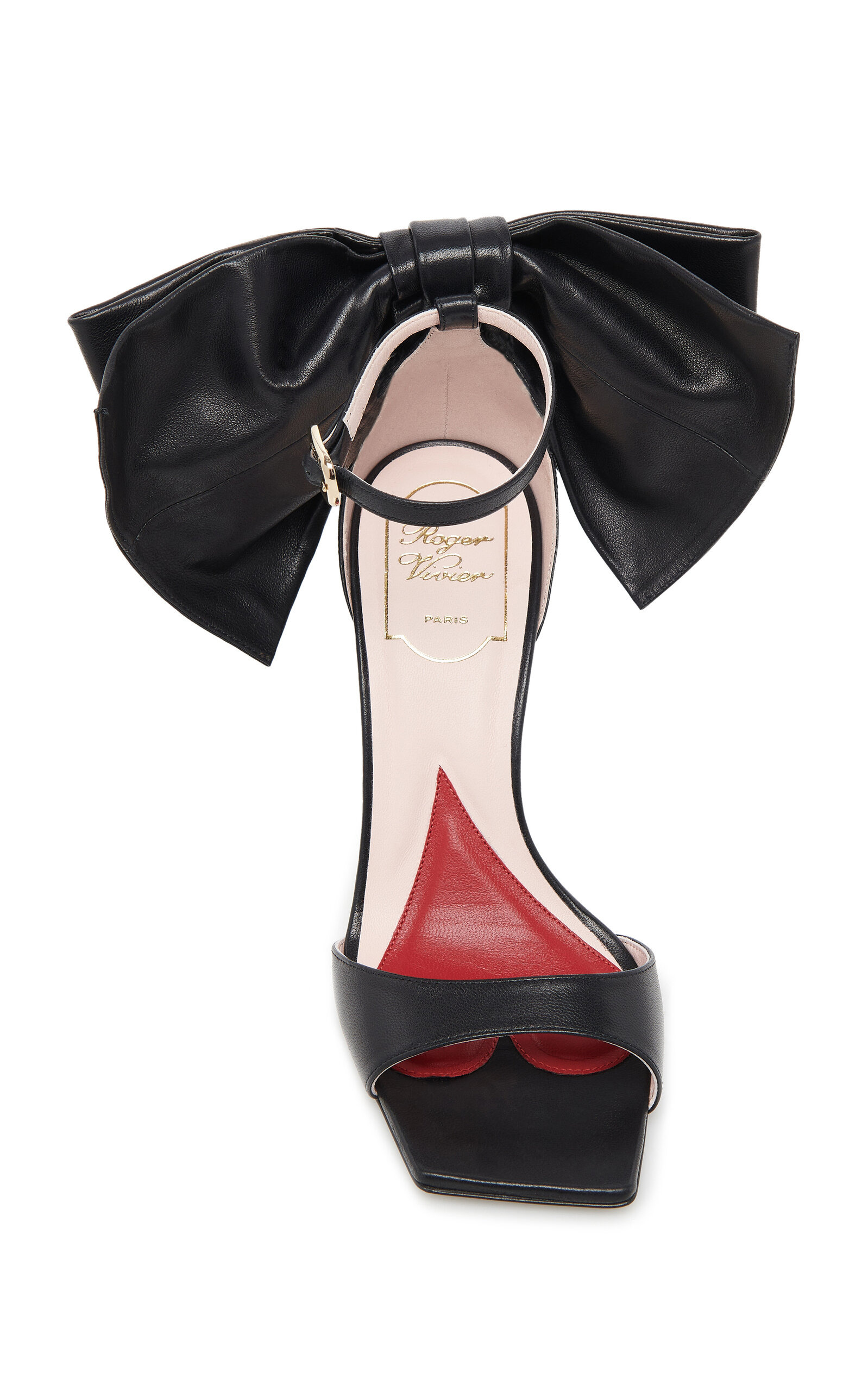 Choc Bow Leather Sandals black - 2