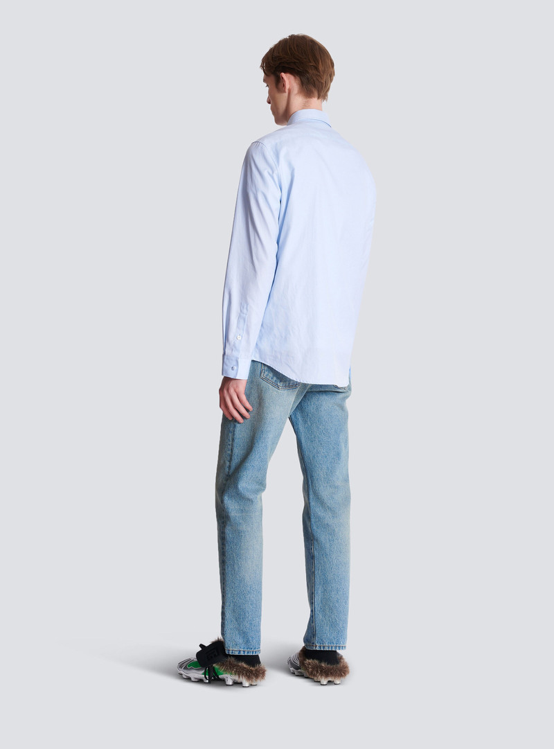 Balmain Écusson embroidered cotton shirt 4