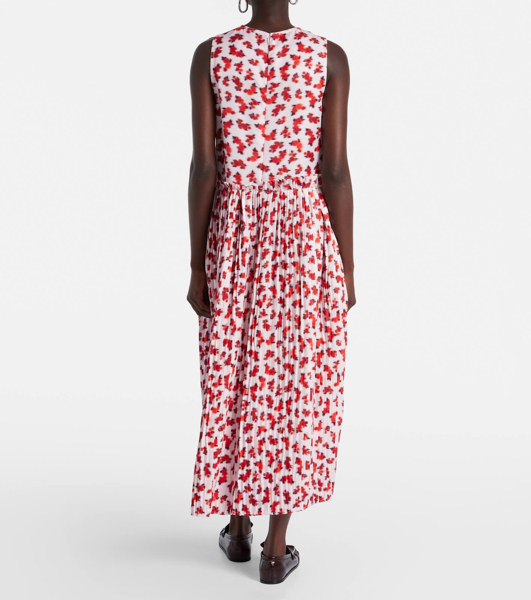 Floral pleated midi dress - 3