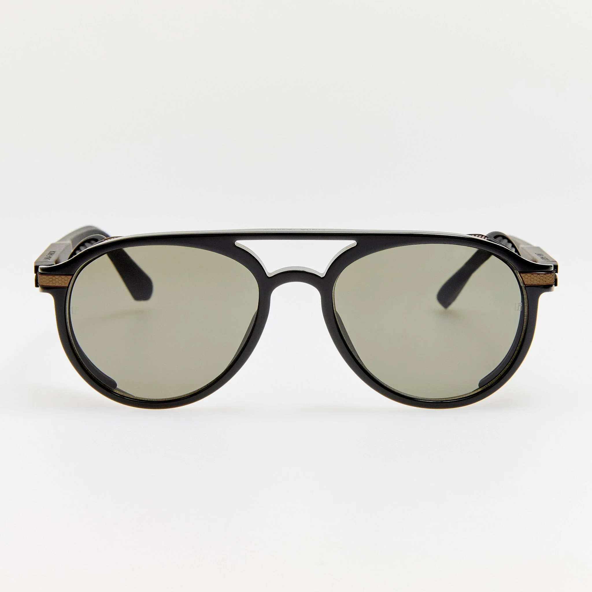 Sutton Sunglasses in Black Nickel and Black - 1