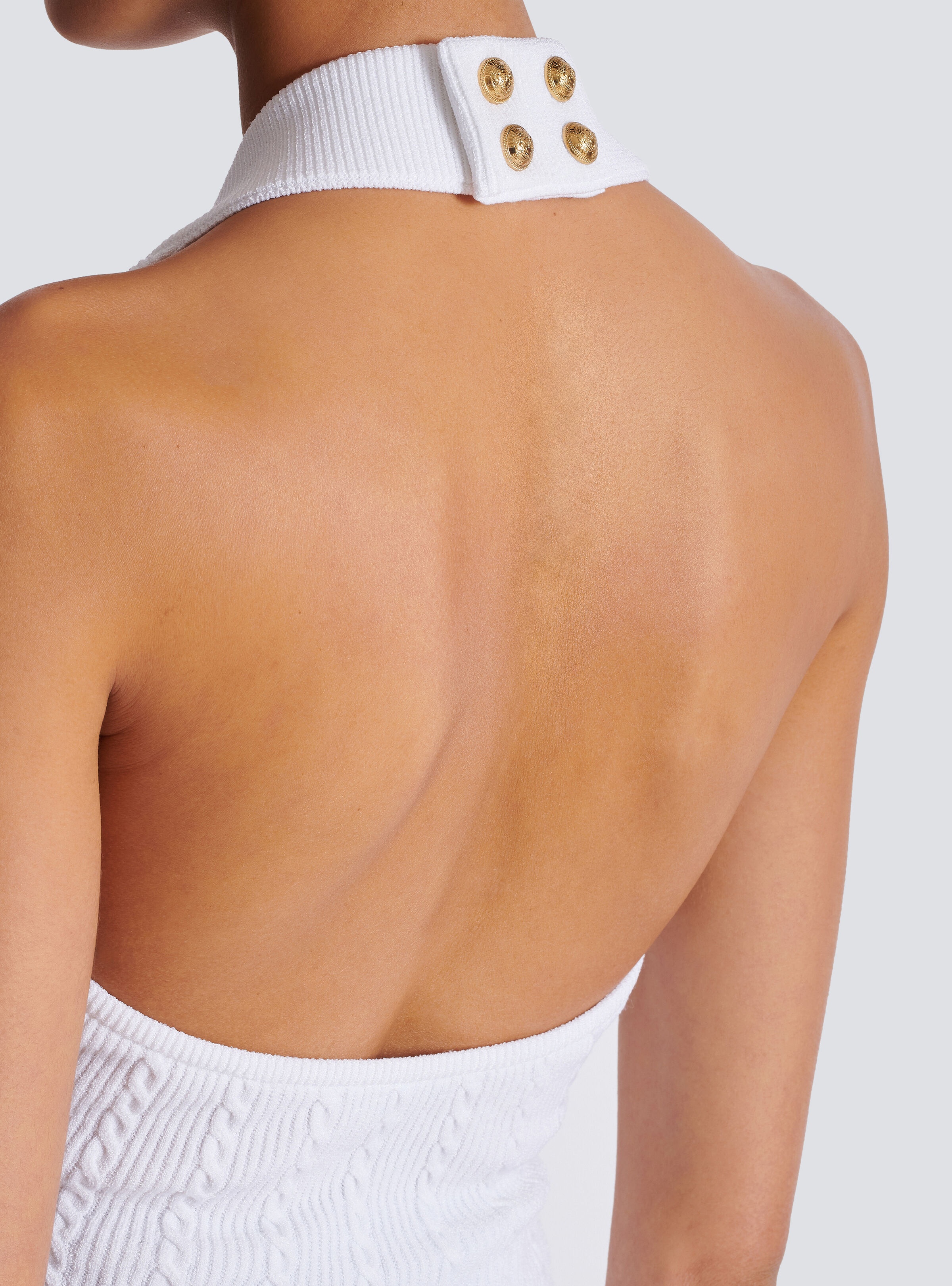 Cable-knit halterneck top - 6