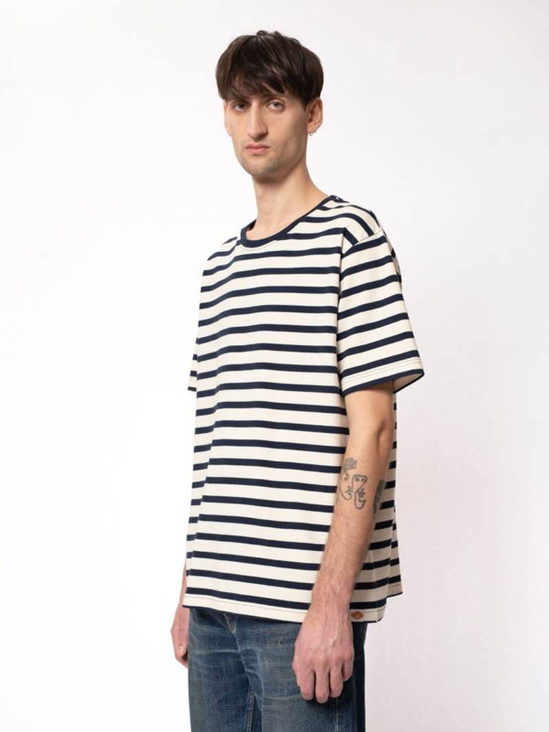 Uno Breton Stripe Offwhite/Navy 3