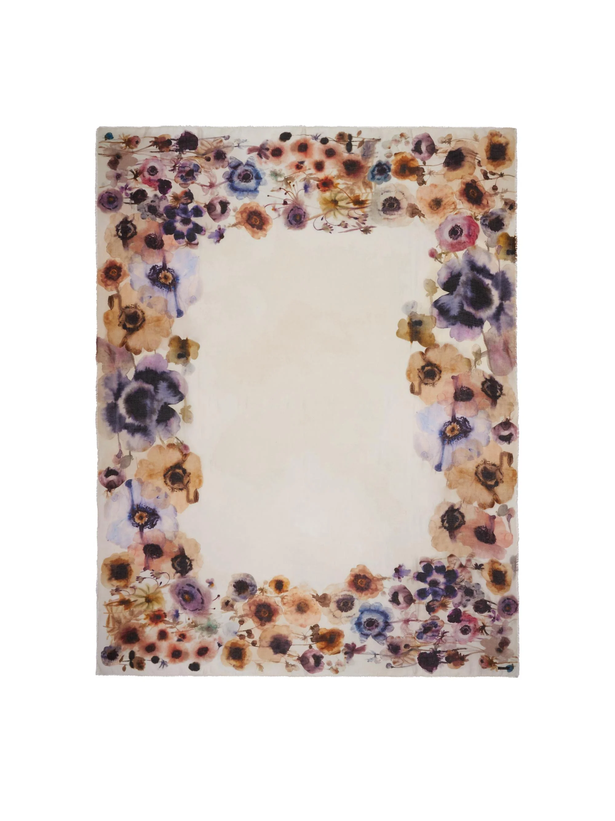 Women's Panse Floral Shawl - Multi Cream Floral - 1