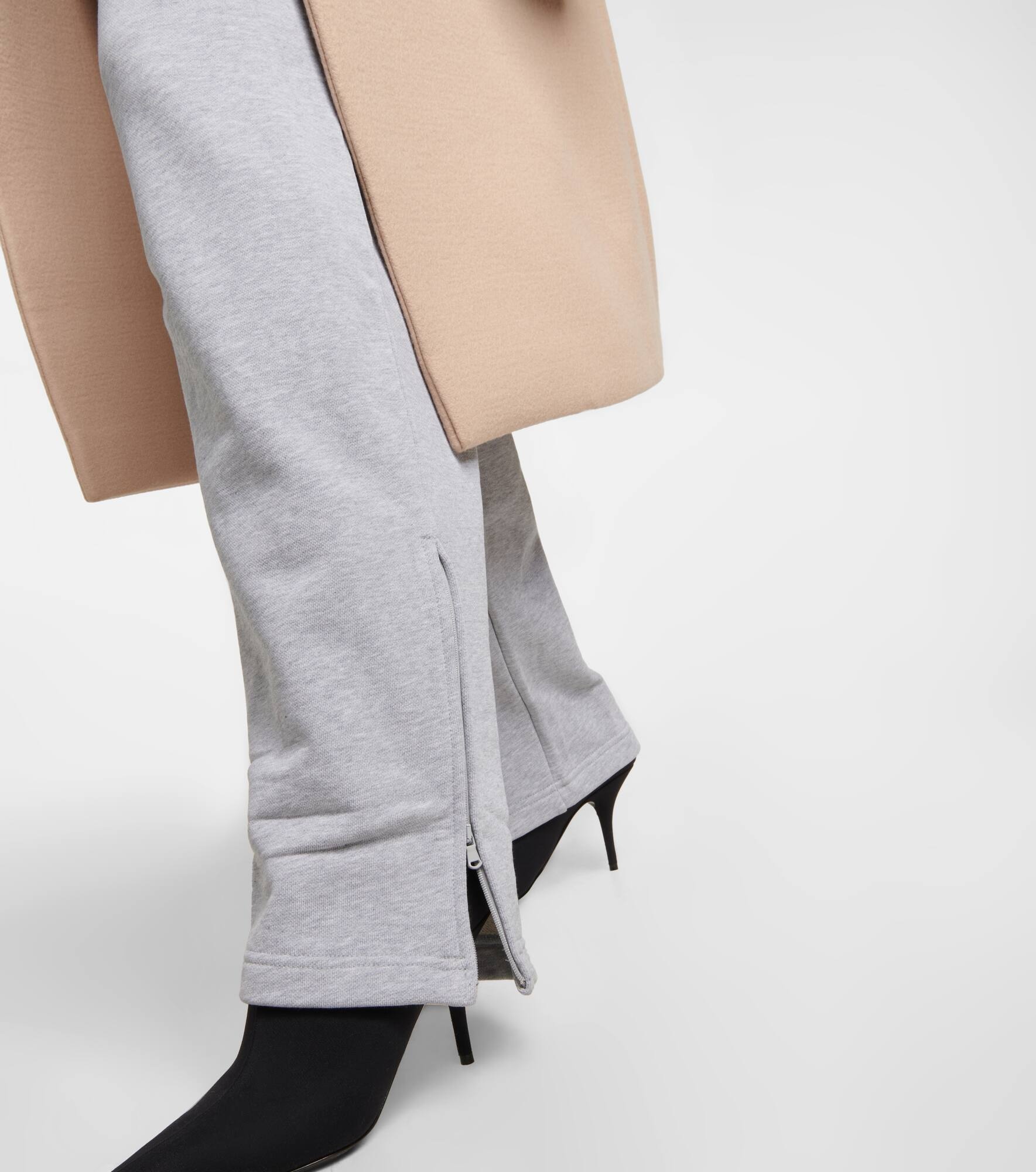 x Hailey Bieber wide-leg cotton sweatpants - 5