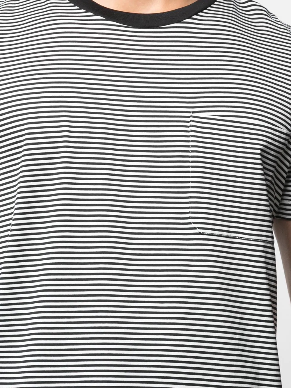 striped-print crew neck T-shirt  - 5