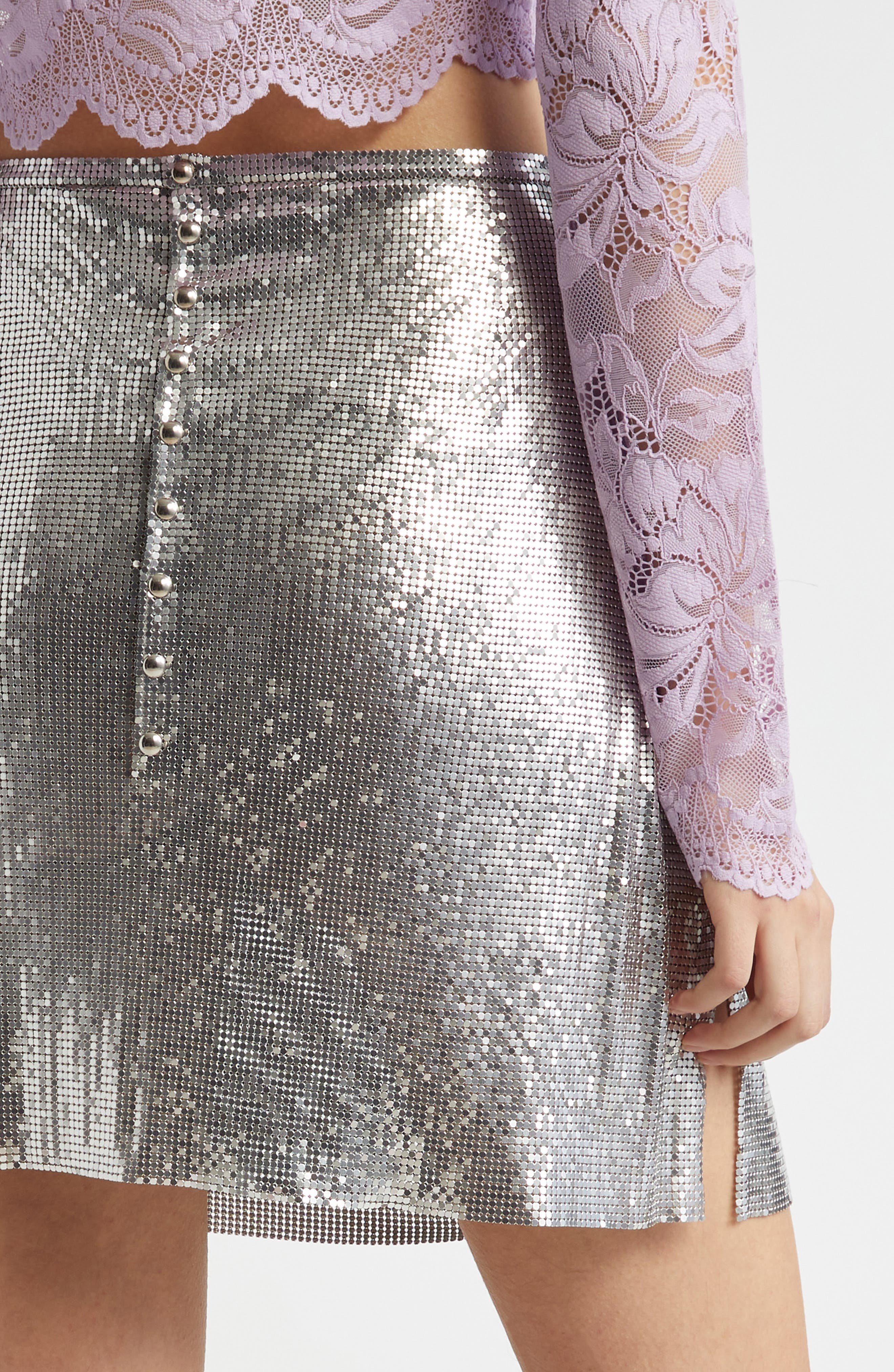 Rabanne Metallic Mesh Miniskirt in Silver at Nordstrom - 5