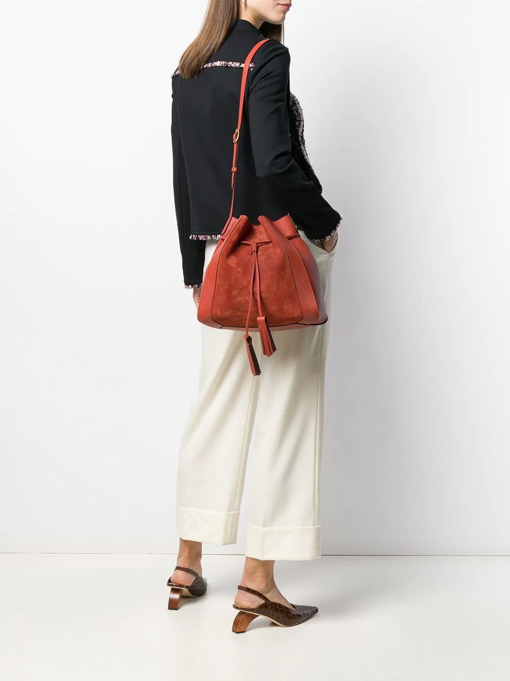 Millie suede tassel tote bag - 2