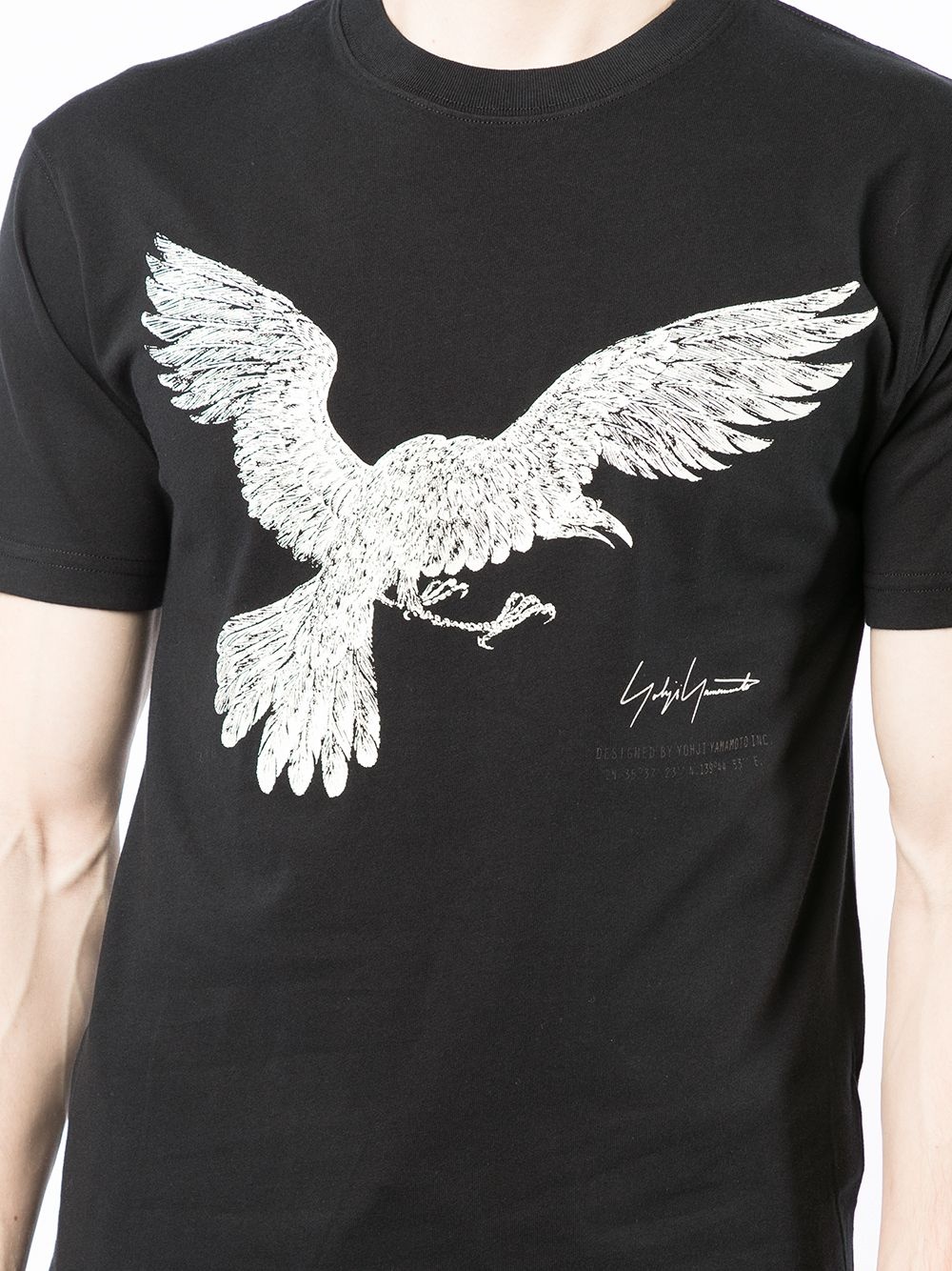 raven-print T-shirt - 5