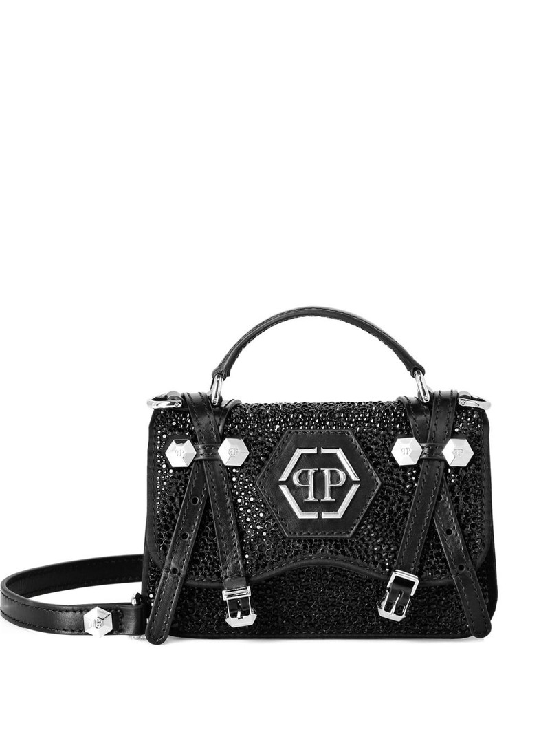 small Hexagon rhinestone-embellished clutch bag 1
