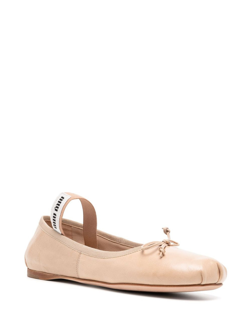 Miu Miu leather ballet shoes outlook