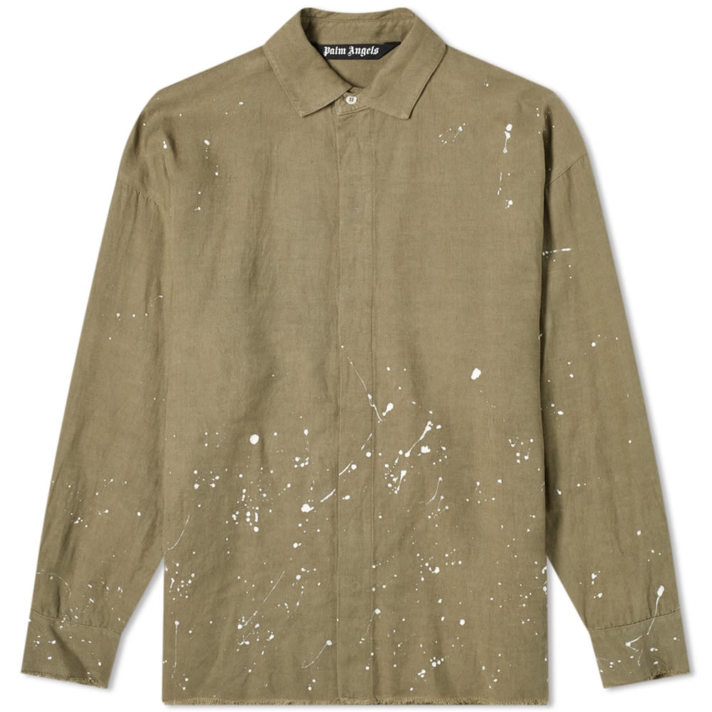 Palm Angels Paint Splatter Back Logo Overshirt - 1