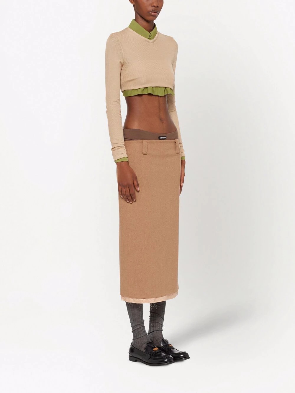 camel-hair pencil skirt - 3