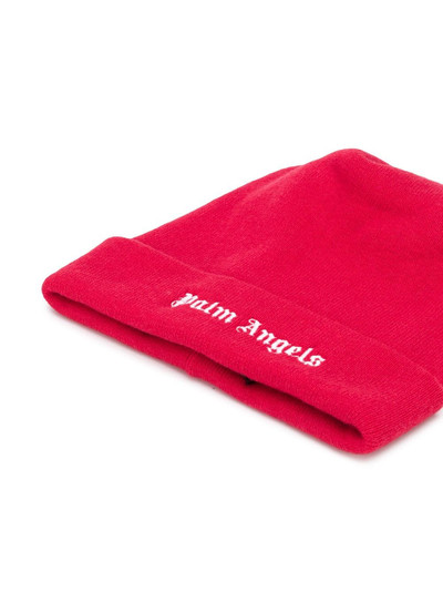 Palm Angels embroidered logo beanie hat outlook