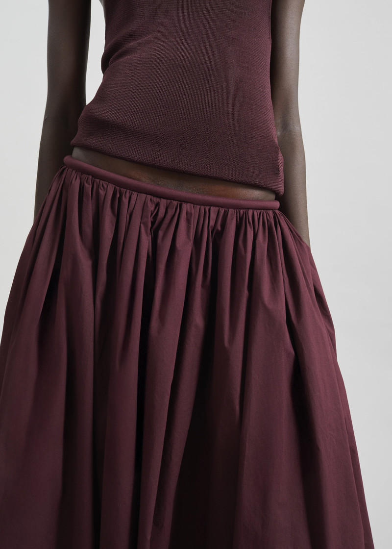 Gaeta Wide Corded Waistband Culottes - Burgundy 7