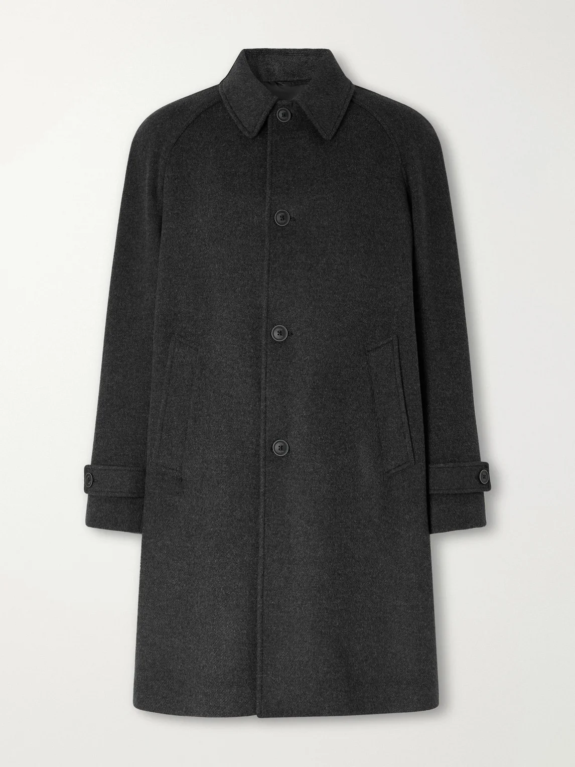 Wool-Blend Twill Coat - 1